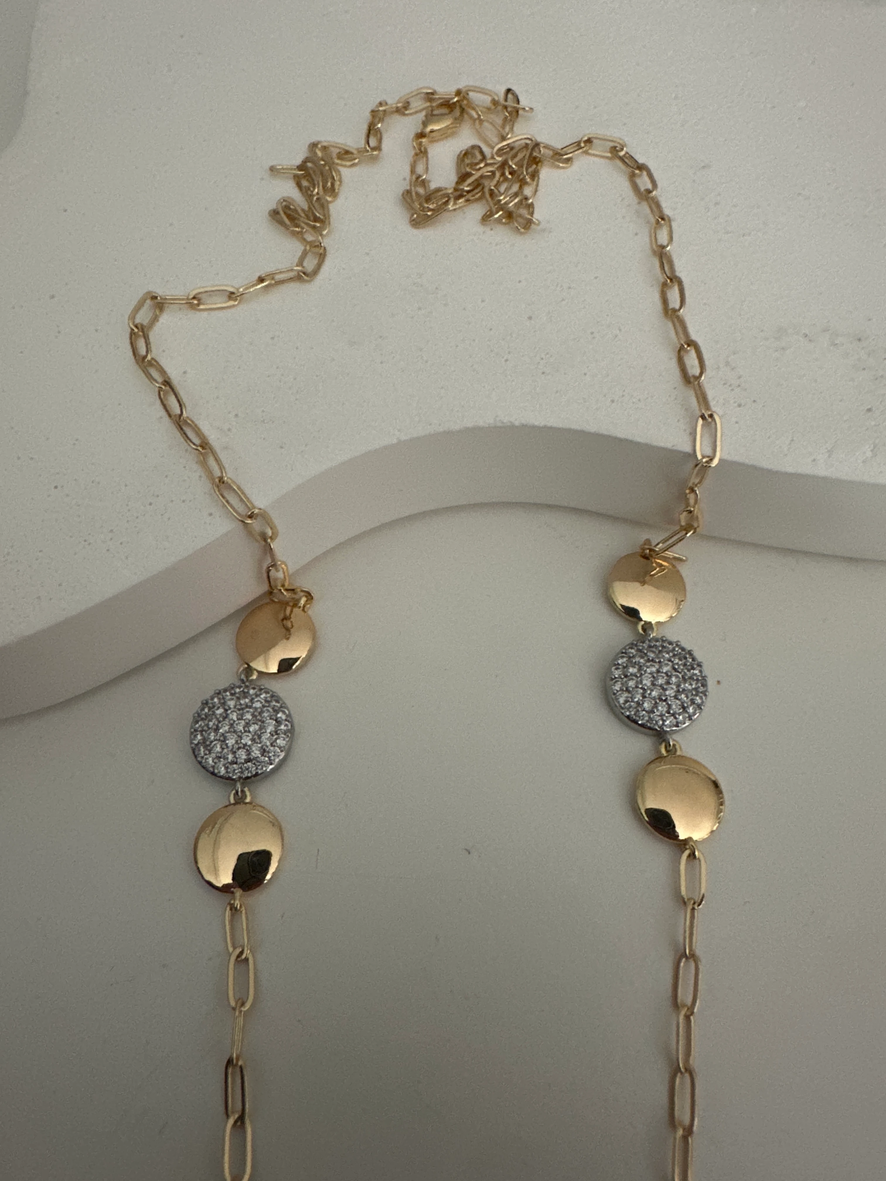 İki Renkli Zincir Kolye