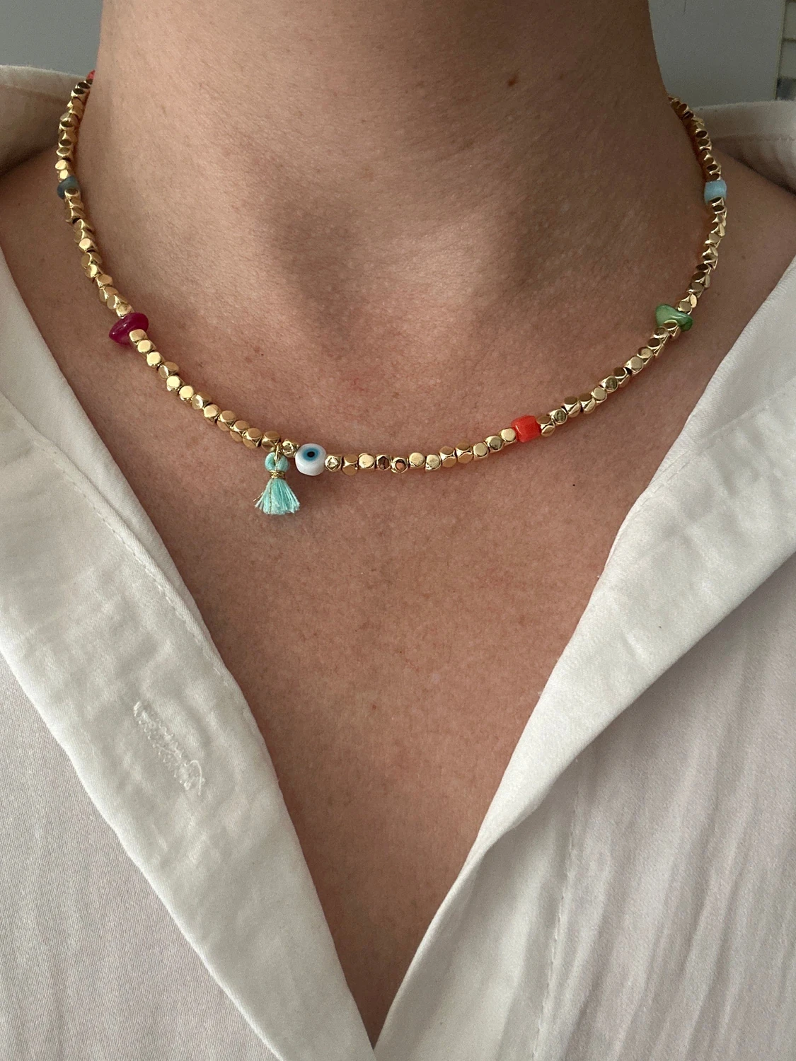 Püsküllü Nazar Kolye