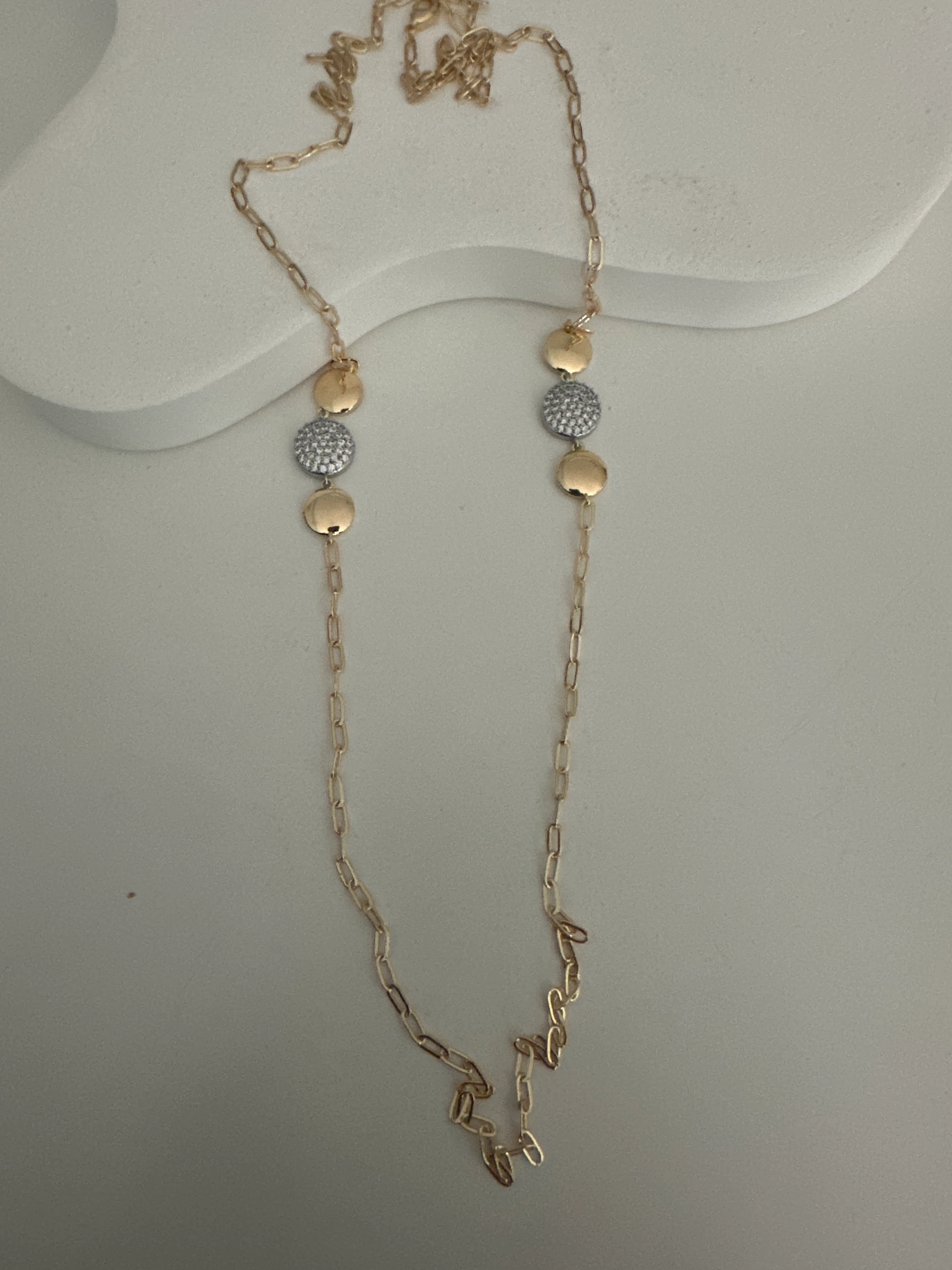 İki Renkli Zincir Kolye