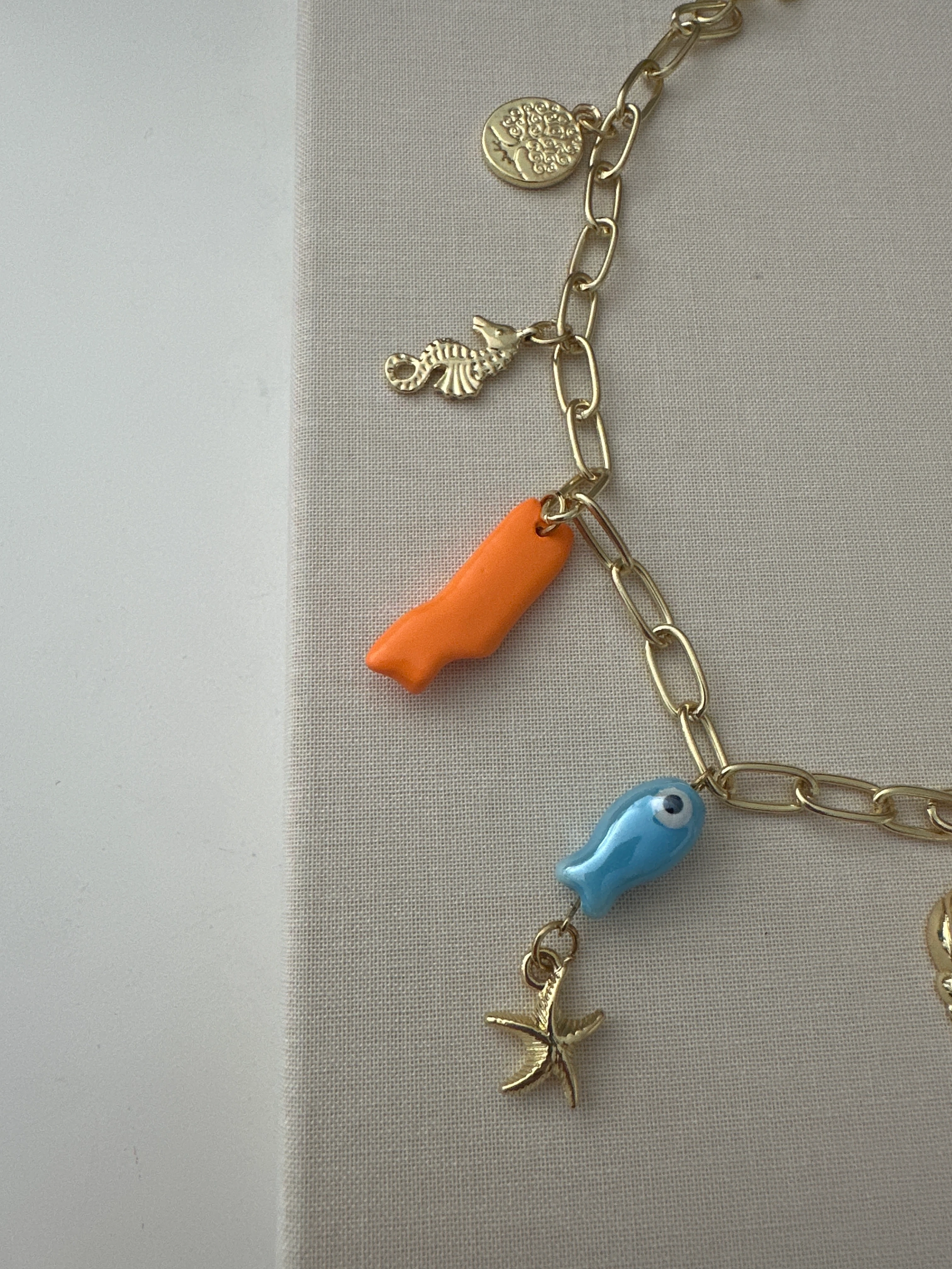 Deniz Temalı Çelik Kolye