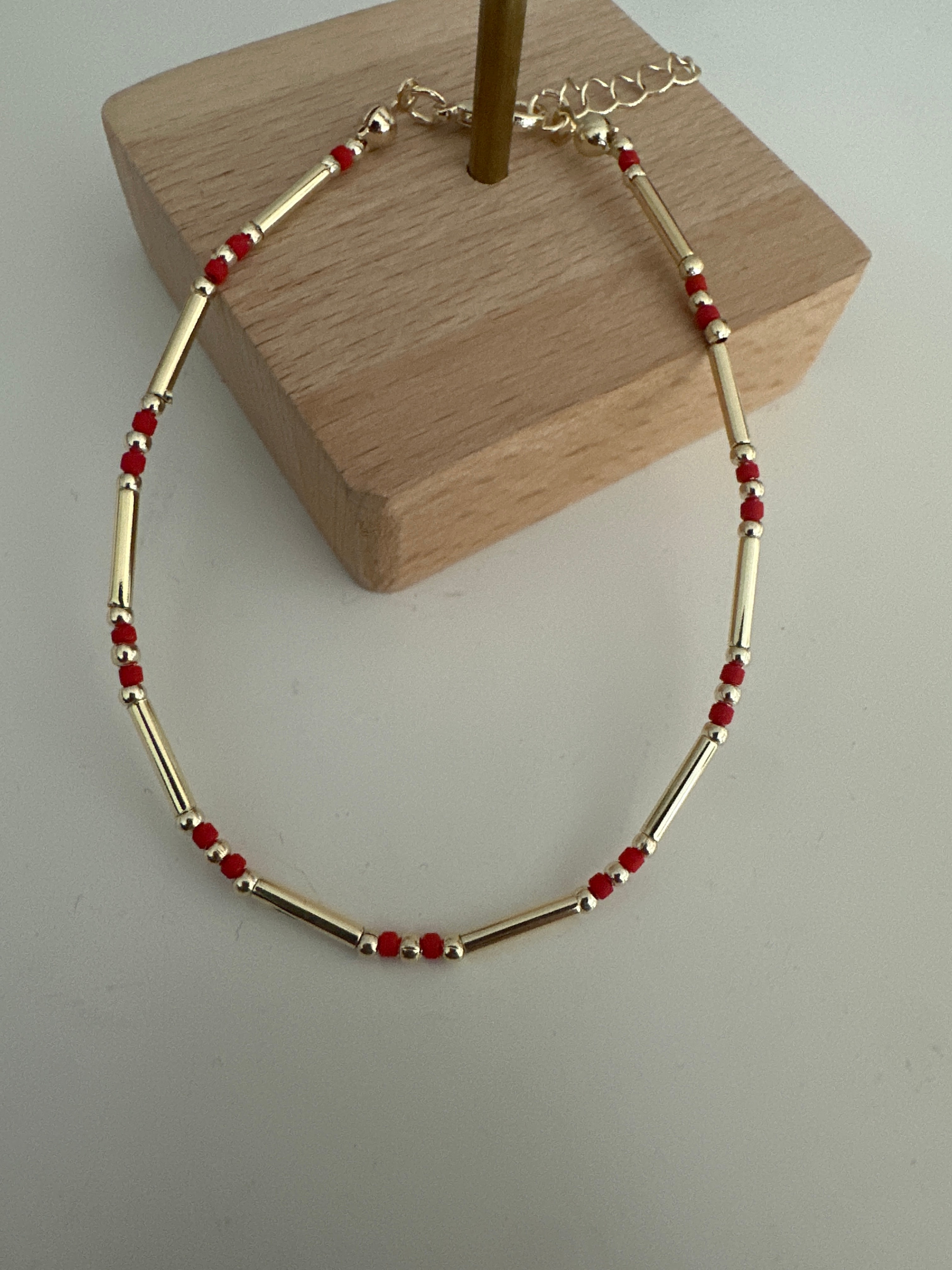 Kırmızı Minimal Halhal