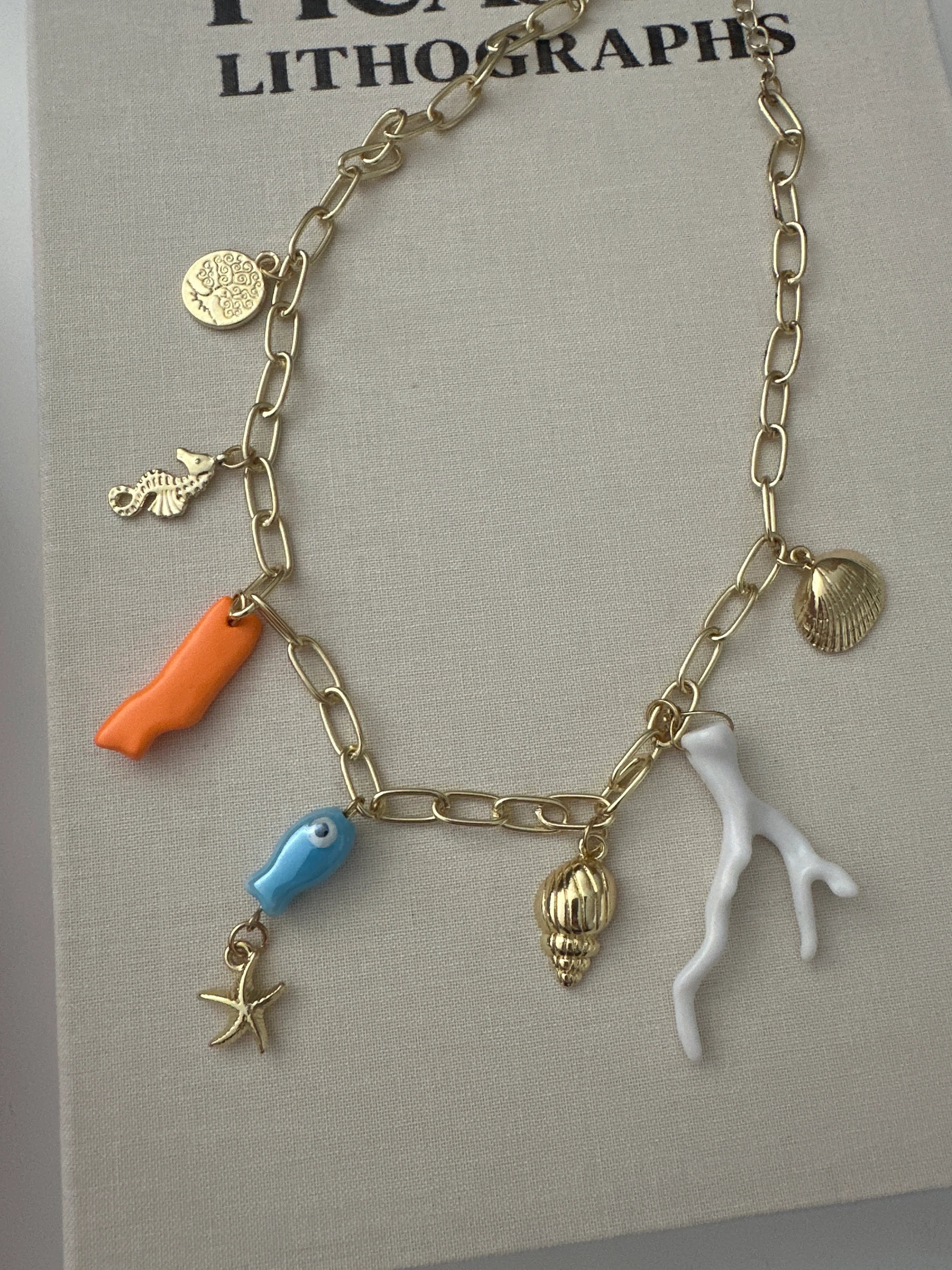 Deniz Temalı Çelik Kolye