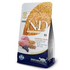 N&D Düşük Tahıllı Kuzu Etli Yaban Mersinli Yetişkin Kedi Maması 1,5 kg