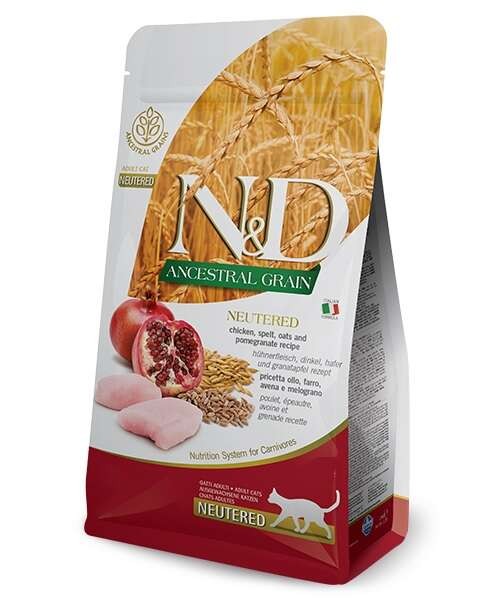 N&D Tavuklu Ve Narlı Düşük Tahıllı Kısırlaştırılmış Kedi Maması - 10 Kg