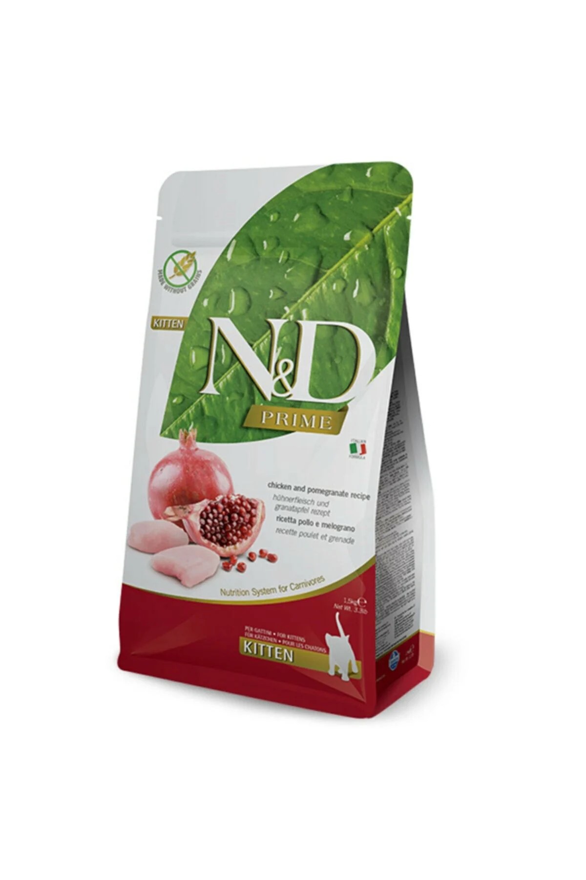 N&D Tahılsız Tavuklu Ve Narlı Yavru Kedi Maması 1,5 Kg