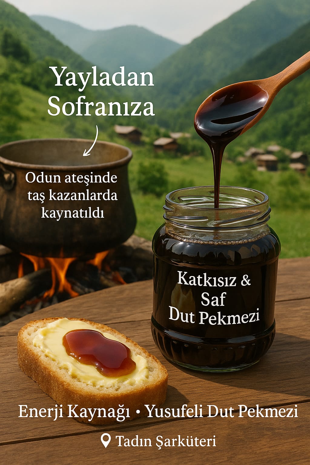 🌿 Doğal Dut Pekmezi – 1 KG