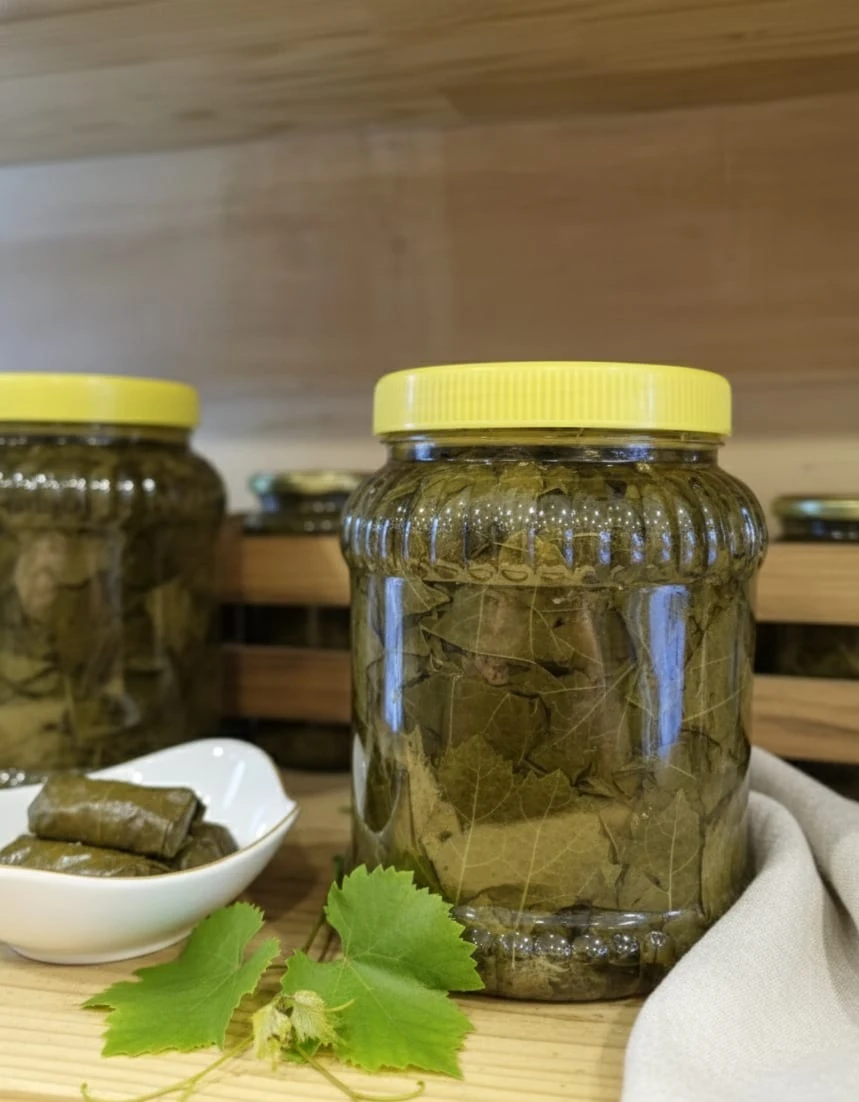 Doğal Salamura Asma Yaprağı (1 Kg Cam Kavanoz)