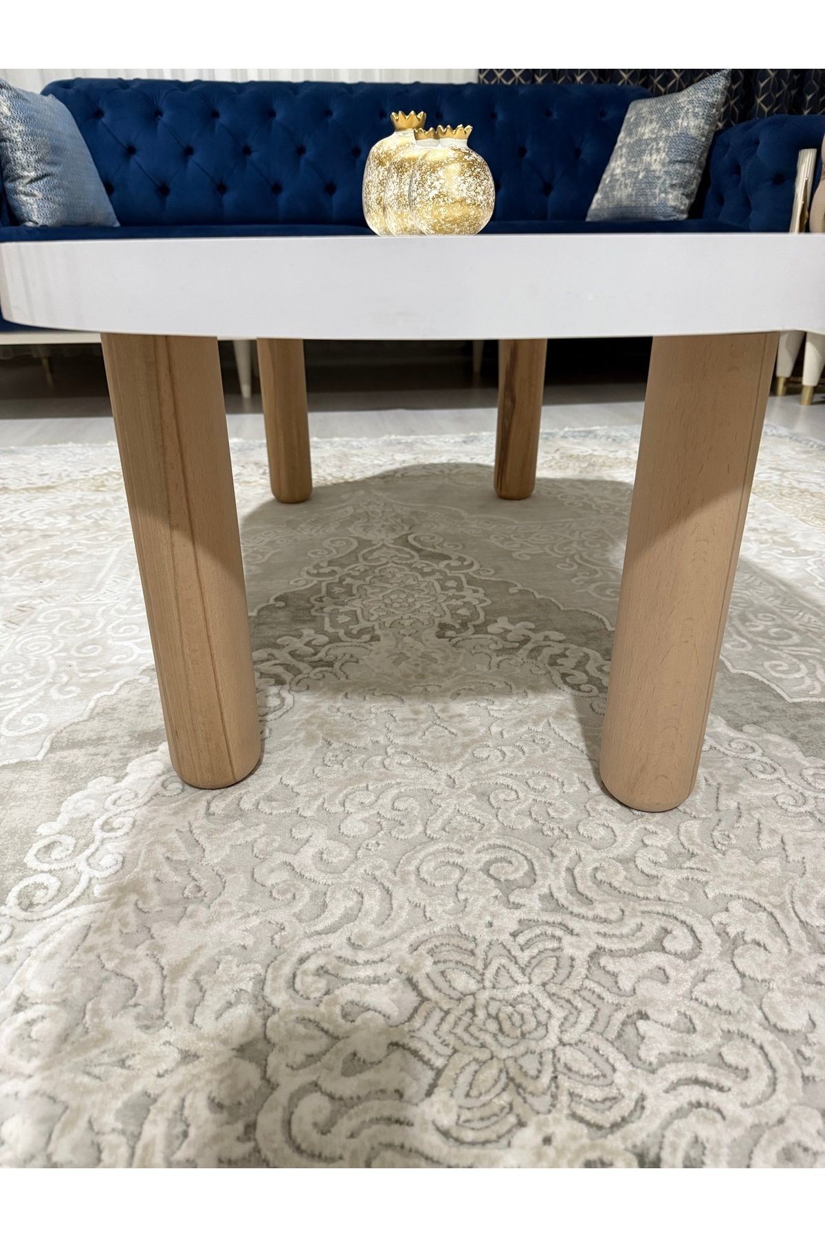 Asimetrik Bulut Model 120x60 cm Kalın Kenarlı Orta Sehpa
