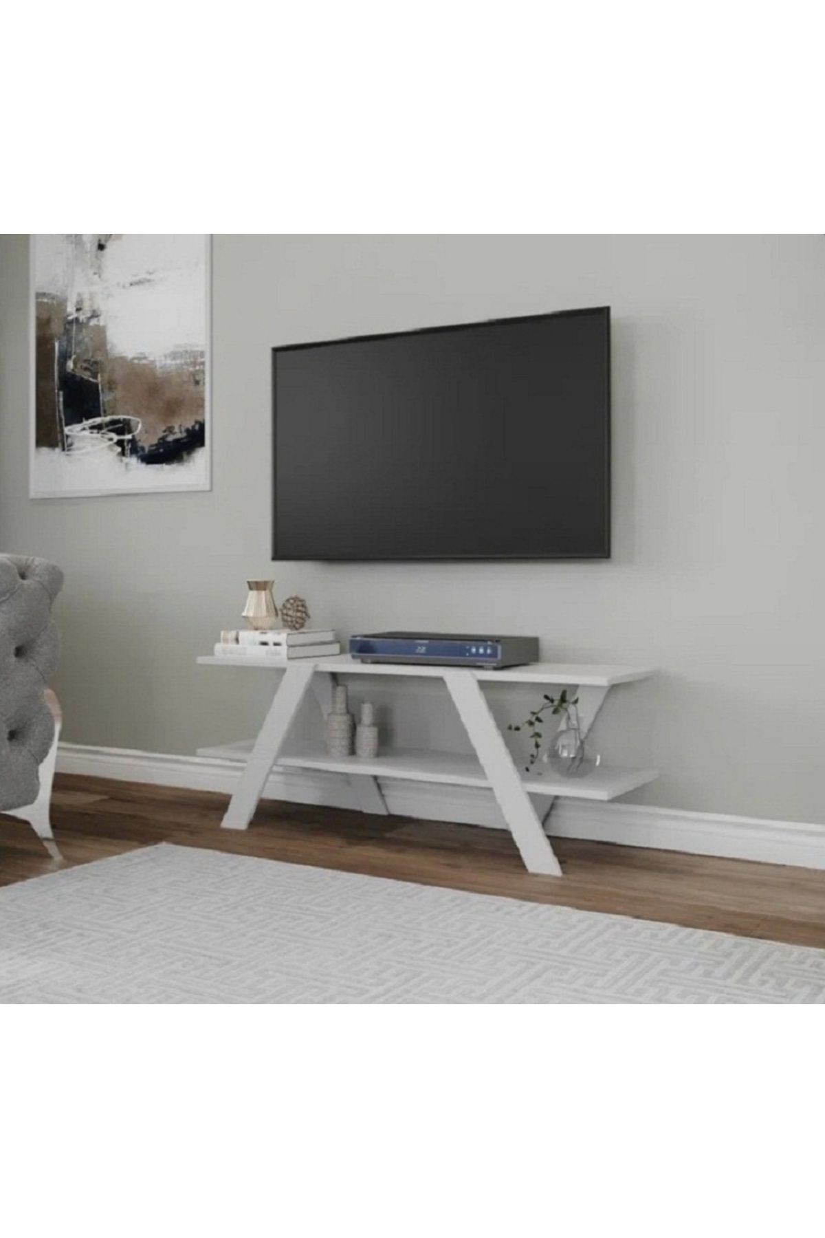 TV Ünitesi 120 cm Tv Sehpası - beyaz