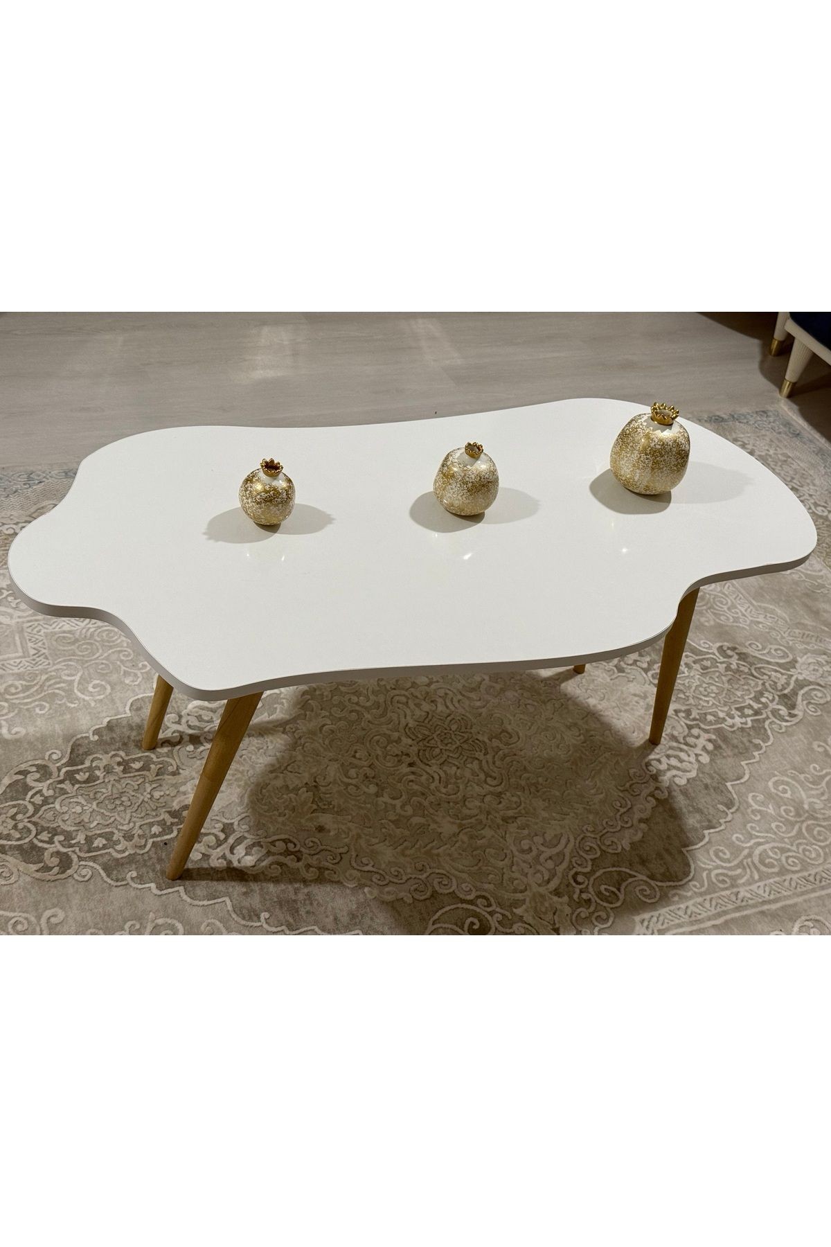 Asimetrik Bulut Model 120x60 cm Ahşap Oval Ayaklı