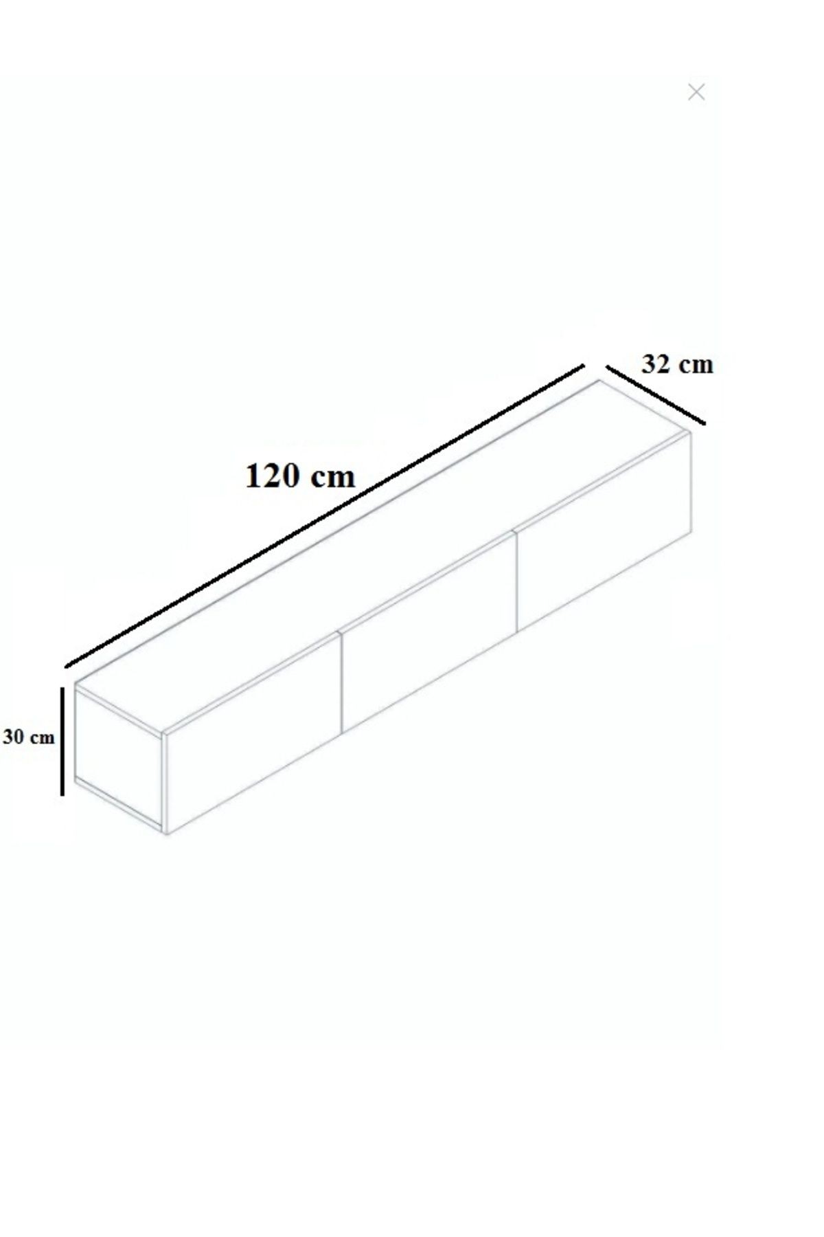 TV Ünitesi 120 cm Tv Sehpası 2 Kapaklı TV Dolabı