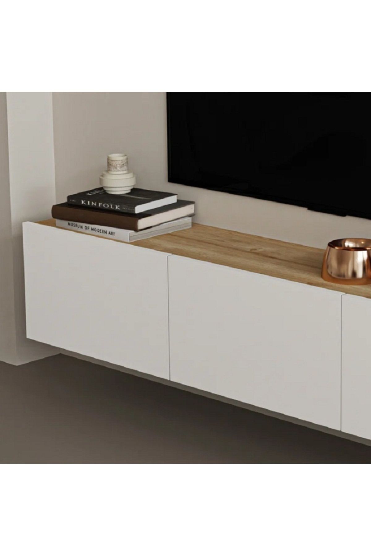 TV Ünitesi 180 cm Tv Sehpası 3 Kapaklı TV Dolabı