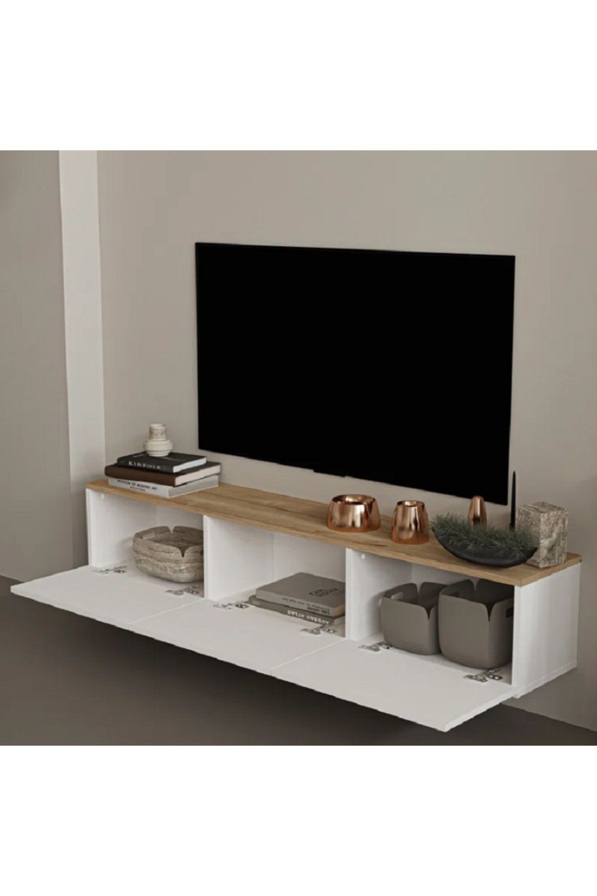 TV Ünitesi 120cm Tv Sehpası 3 Kapaklı TV Dolabı