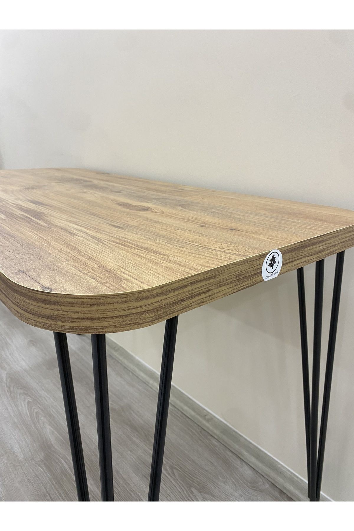 Metal Ayaklı 120x59 cm Atlantik Çam Çalışma Masası Bilgisayar Masası