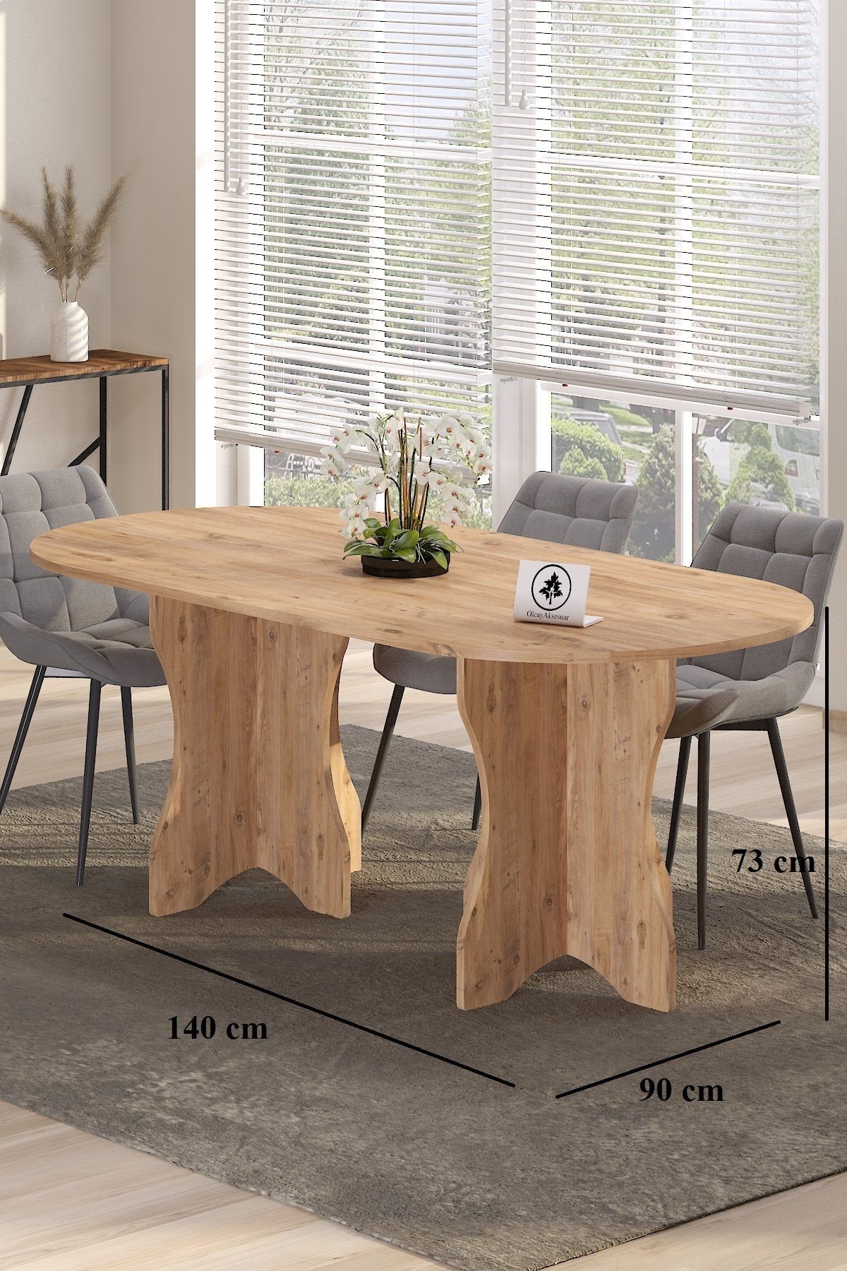 Yemek Masası Mutfak Masası 140x90 Balkon Masası