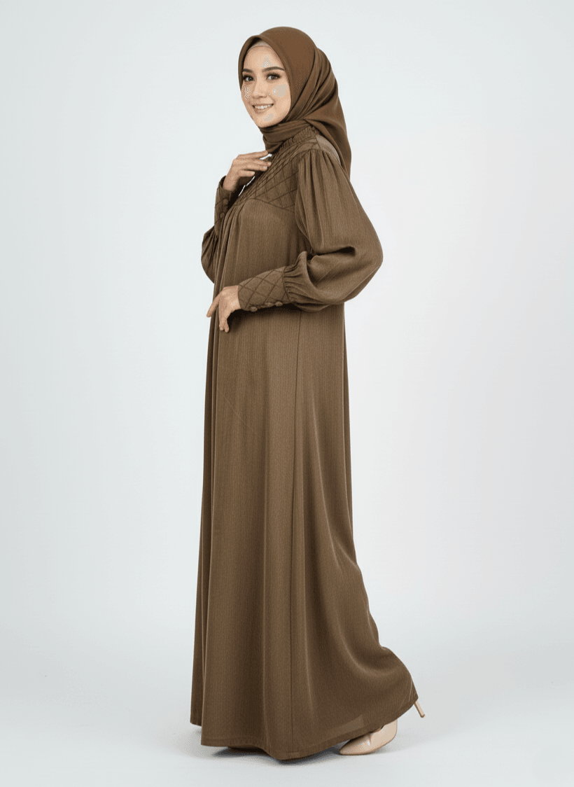 Petek Elbise %100 İpek Cupra Kumaş