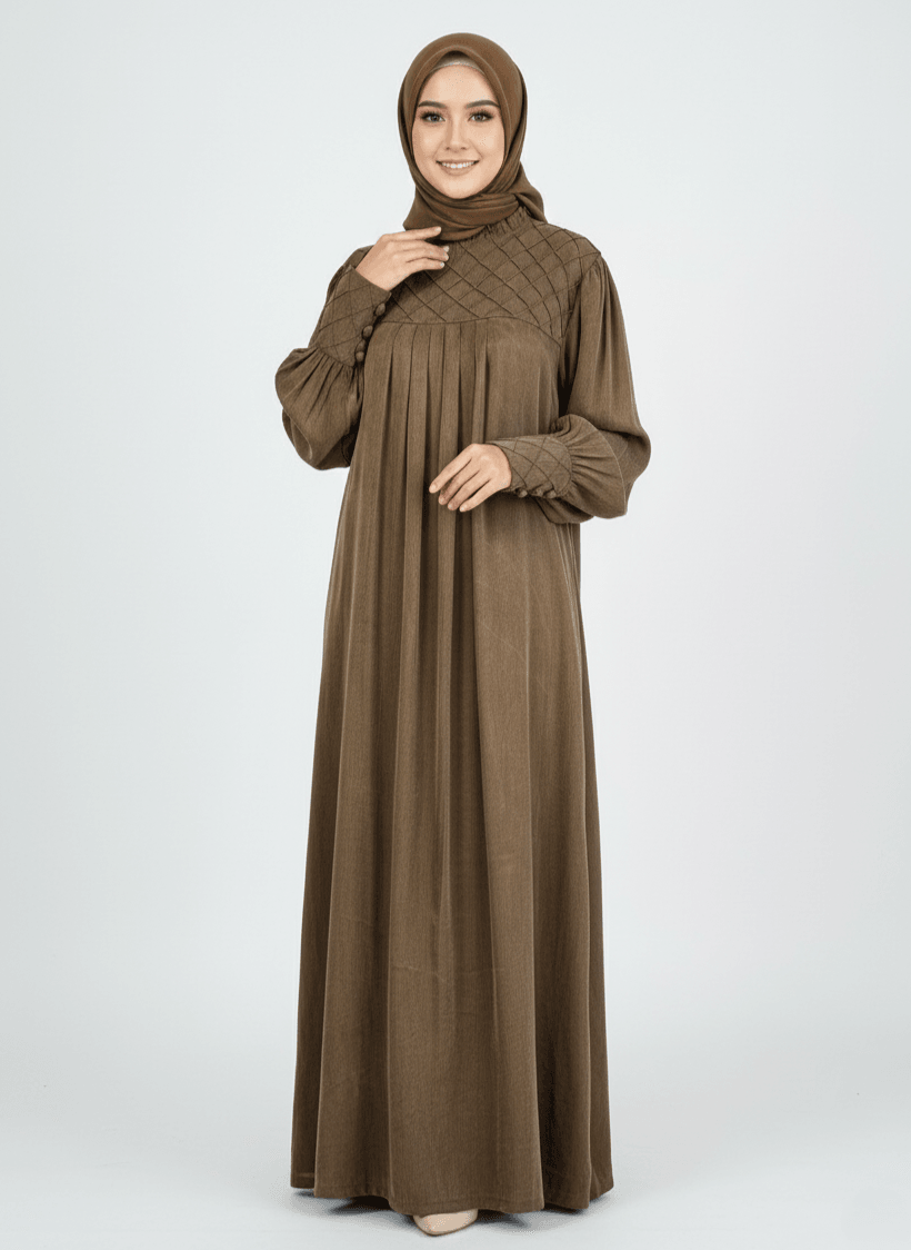 Petek Elbise %100 İpek Cupra Kumaş