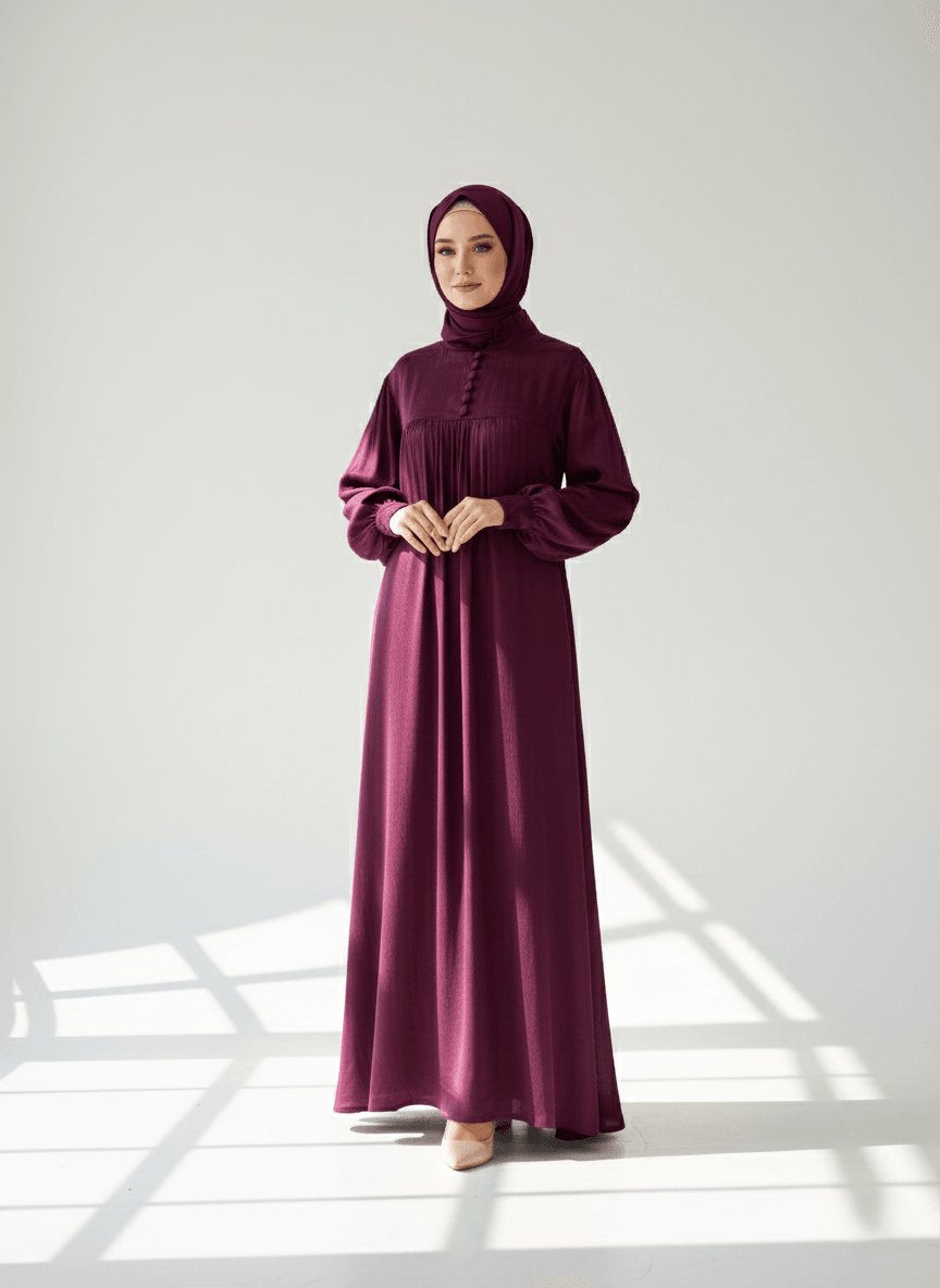 Firuze Elbise %100 İpek Cupra Kumaş