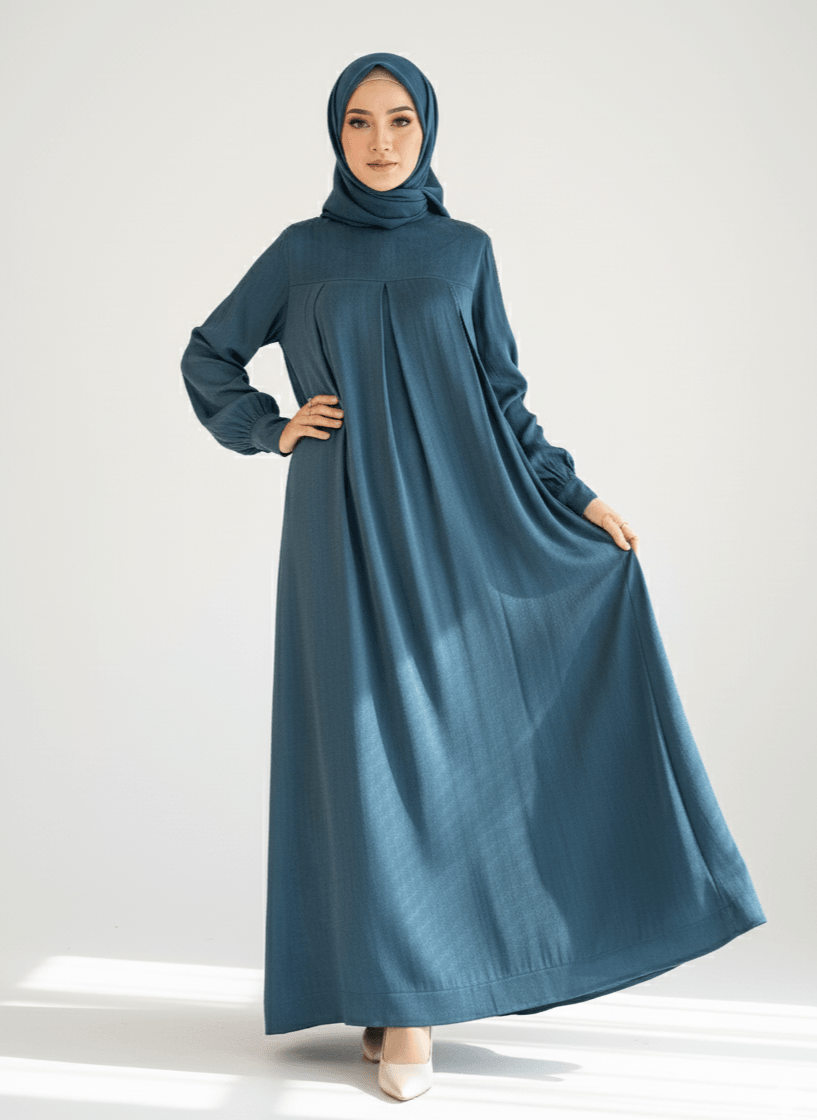 Mina Elbise %100 İpek Cupra Kumaş