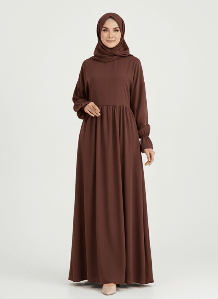 Sultan Elbise Gizli Cep Sırt gizli Fermuar Medine İpeği Elbise