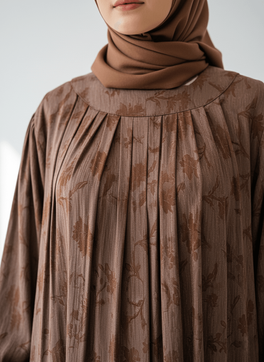 Luna Model Desenli Kumaş manşet / 48 Beden / 120 Göğüs / 142 Basen / 136 Elbise Boyu