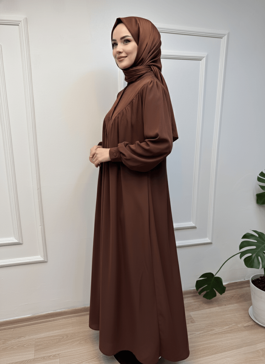 Rana Model Gizli Cep Mısır Medine İpeği Kumaş