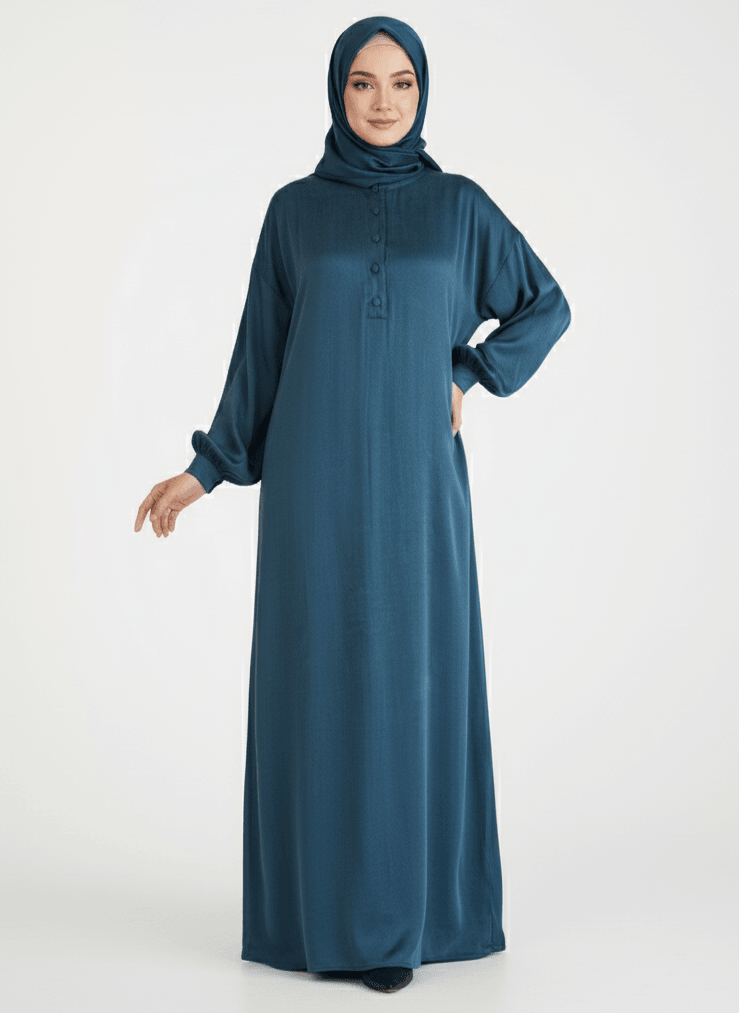 Safir Elbise %100 İpek Cupra Kumaş