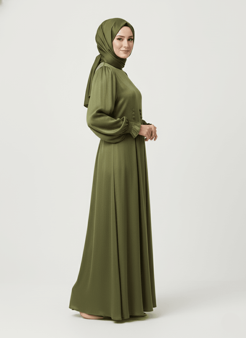 Sare Elbise %100 İpek Cupra Kumaş