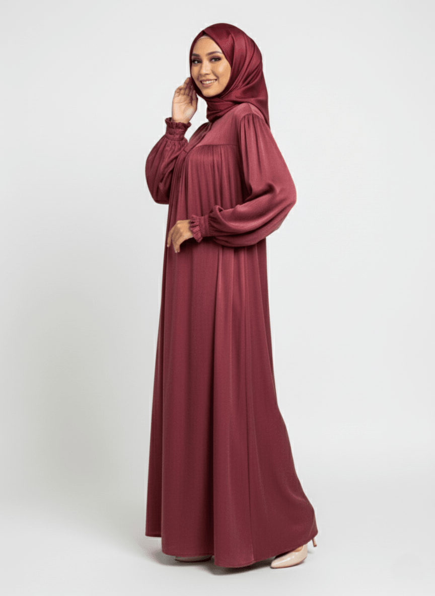 Ravza Elbise Soğan Kabuğu / 48 Beden / 120 Göğüs / 142 basen / 142 Elbise Boyu