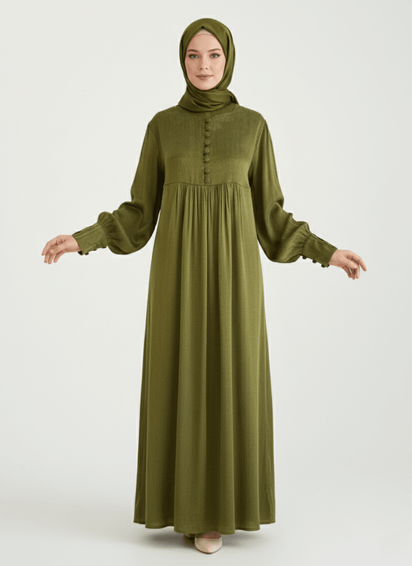 Sultan Elbise Göğüs Altı Roba %100 İpek Cupra Kumaş