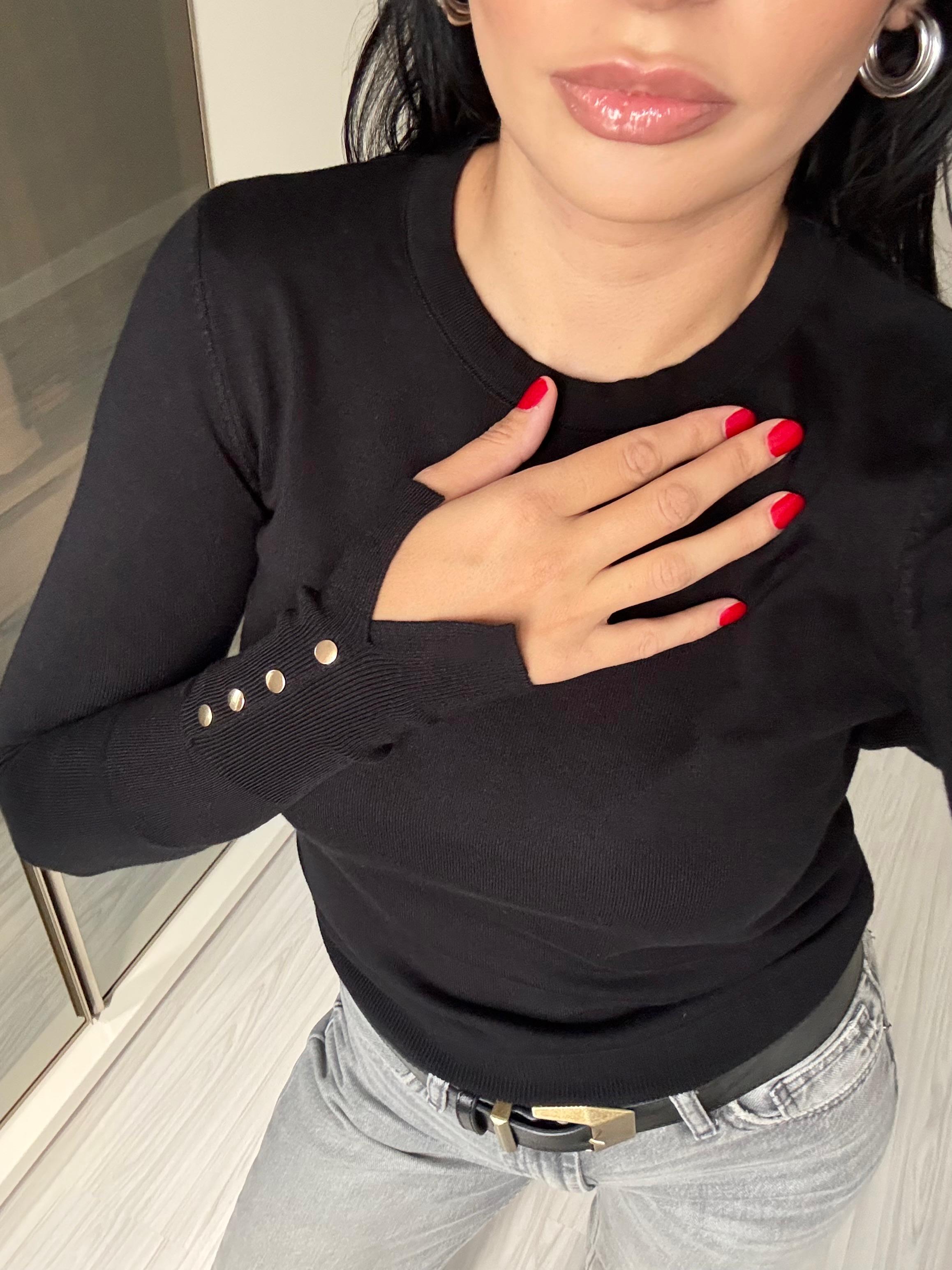 Bisiklet Yaka Kol Ortası Droplu Kazak