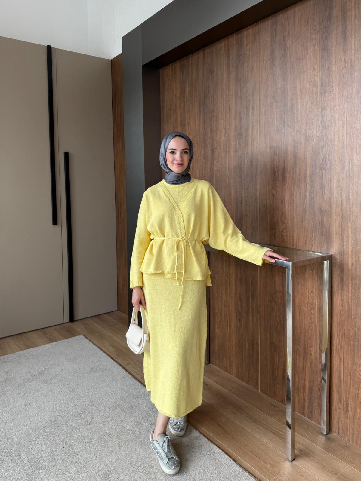 CRAS TRİKO HIRKALI TAKIM  - Sarı