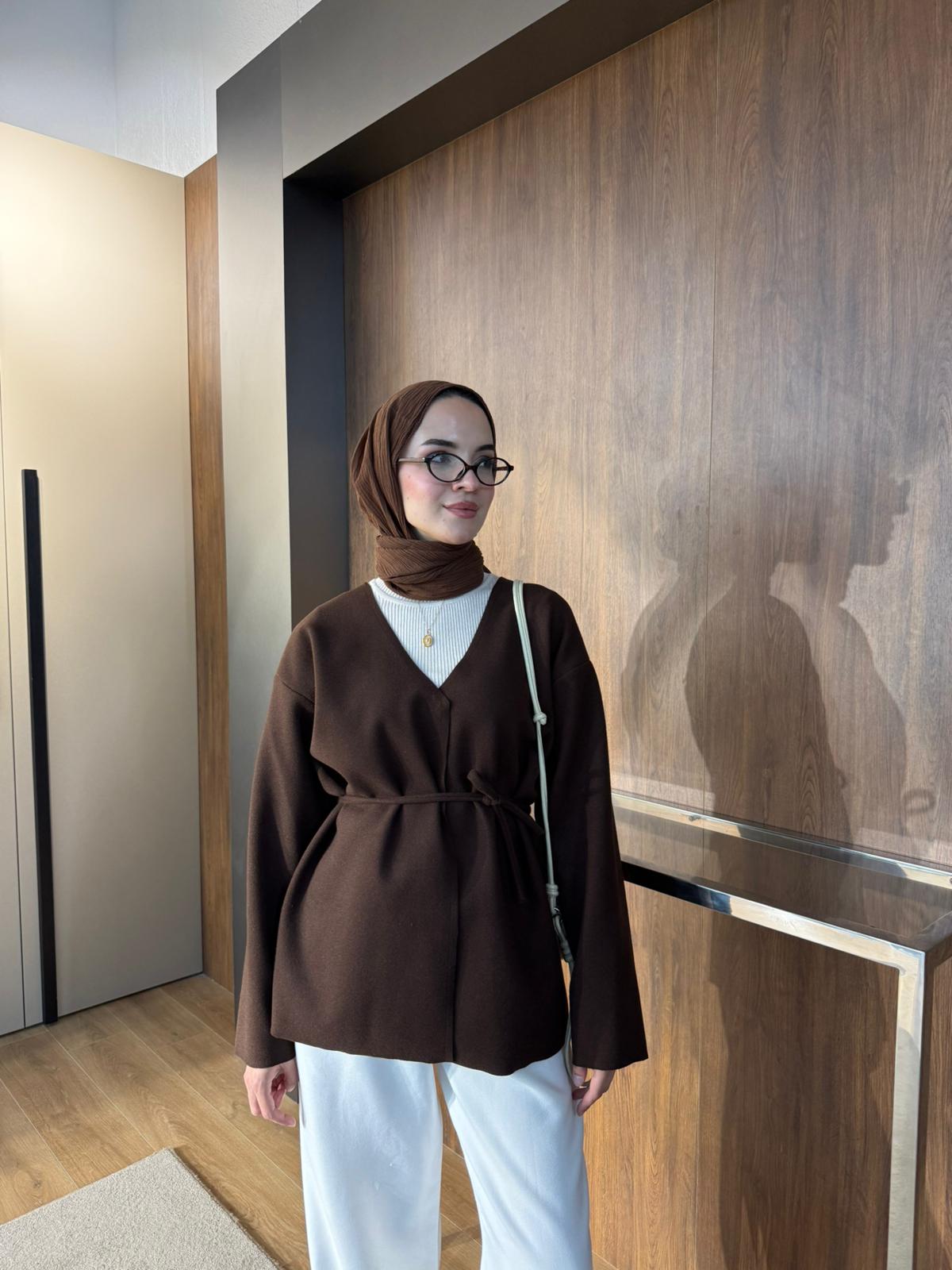 İNCE KAŞE KABAN  - Kahverengi