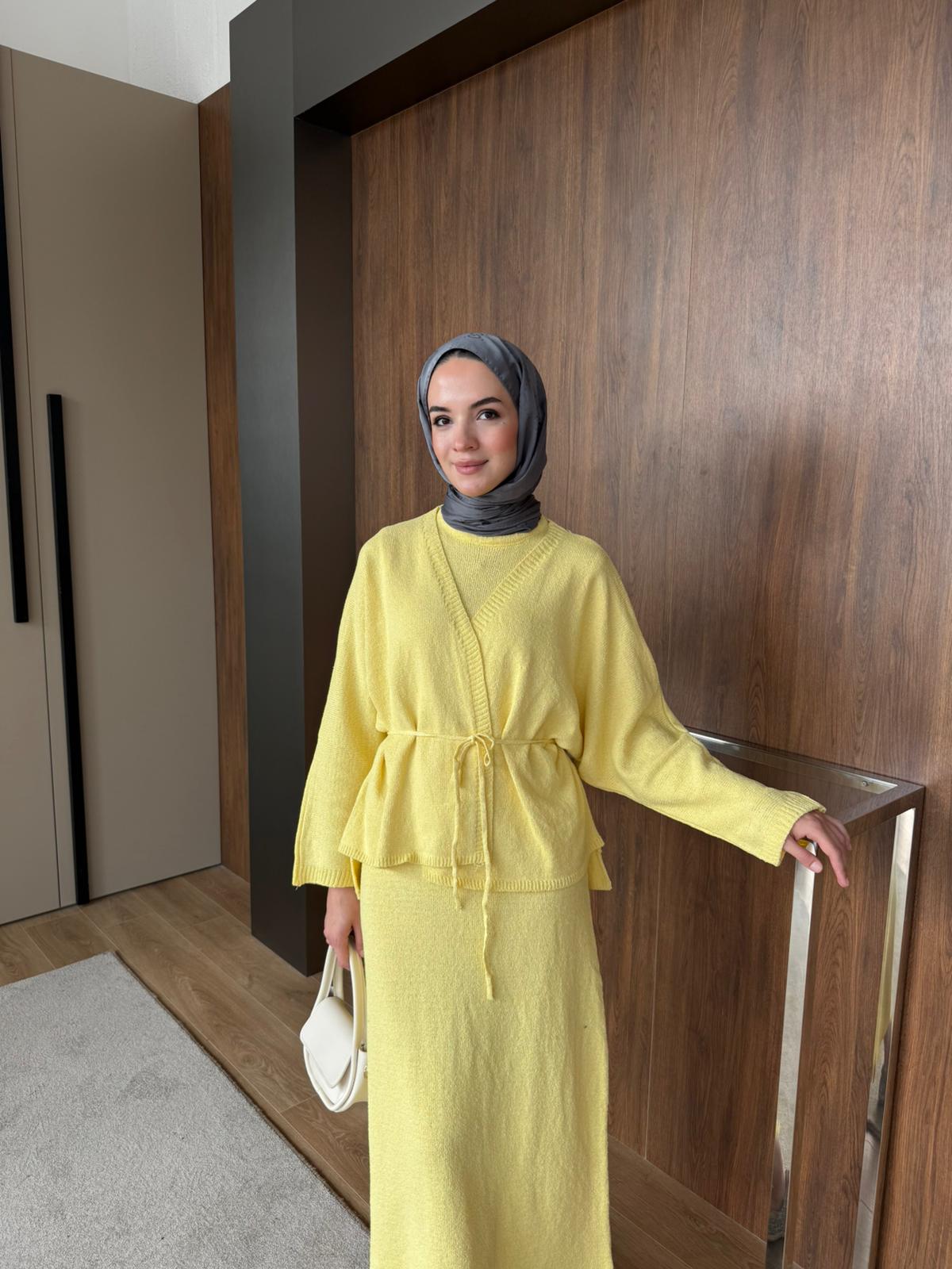 CRAS TRİKO HIRKALI TAKIM  - Sarı