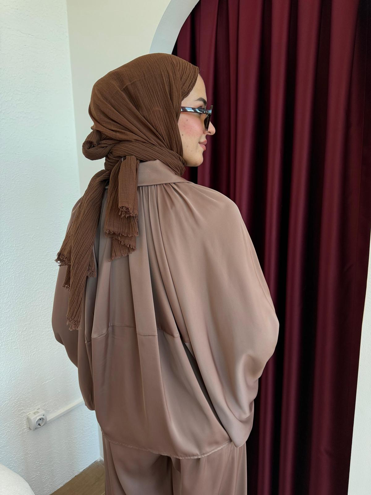 İKİLİ SATEN TAKIM  - Sütlü Kahve