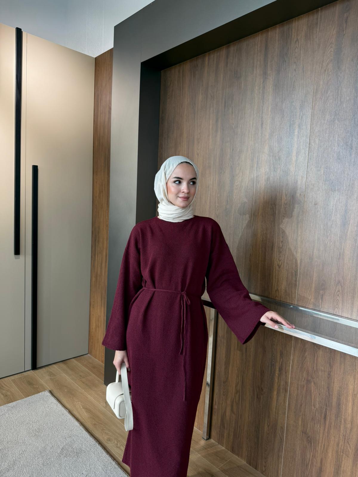 CRAS TRİKO ELBİSE  - Bordo