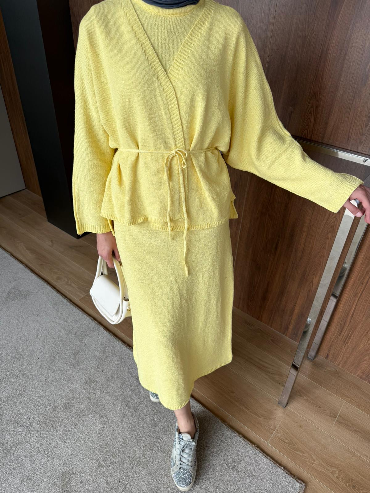 CRAS TRİKO HIRKALI TAKIM  - Sarı