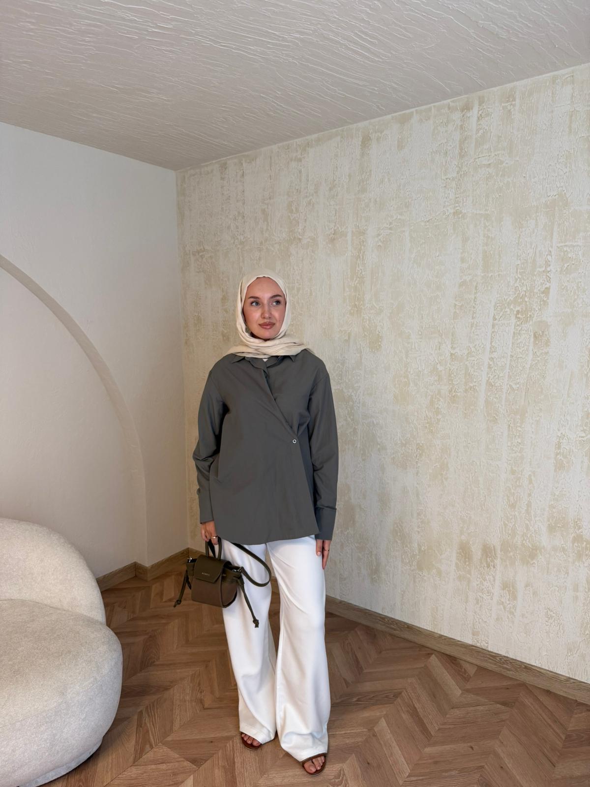 Poplin Gömlek  - Yeşil