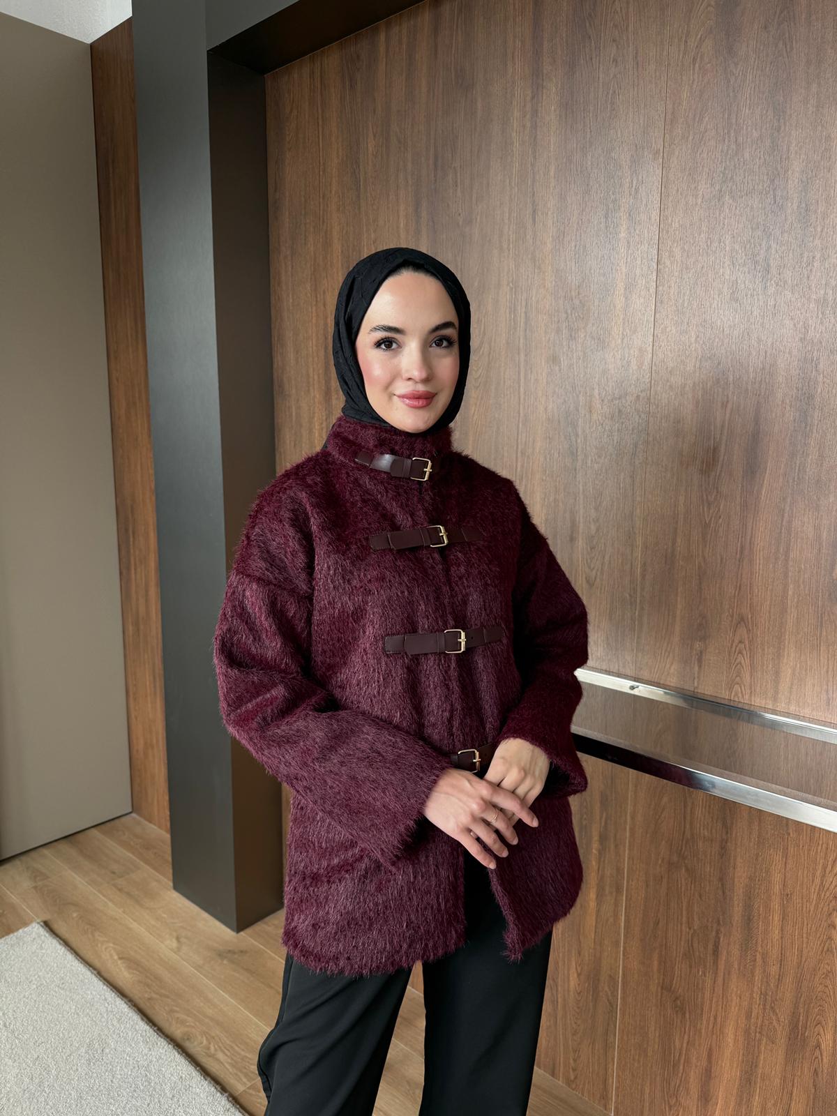 KEMER DETAYLI KAŞE - Bordo