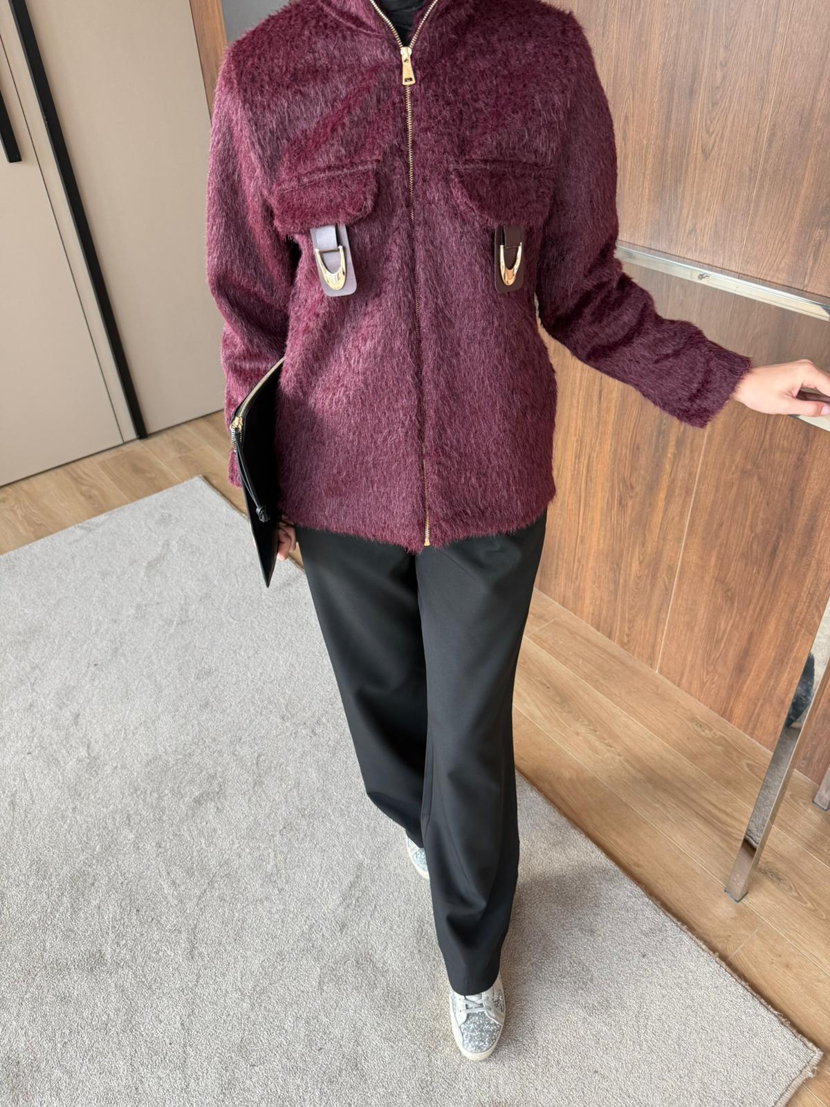 DERİ KEMER DETAYLI KAŞE