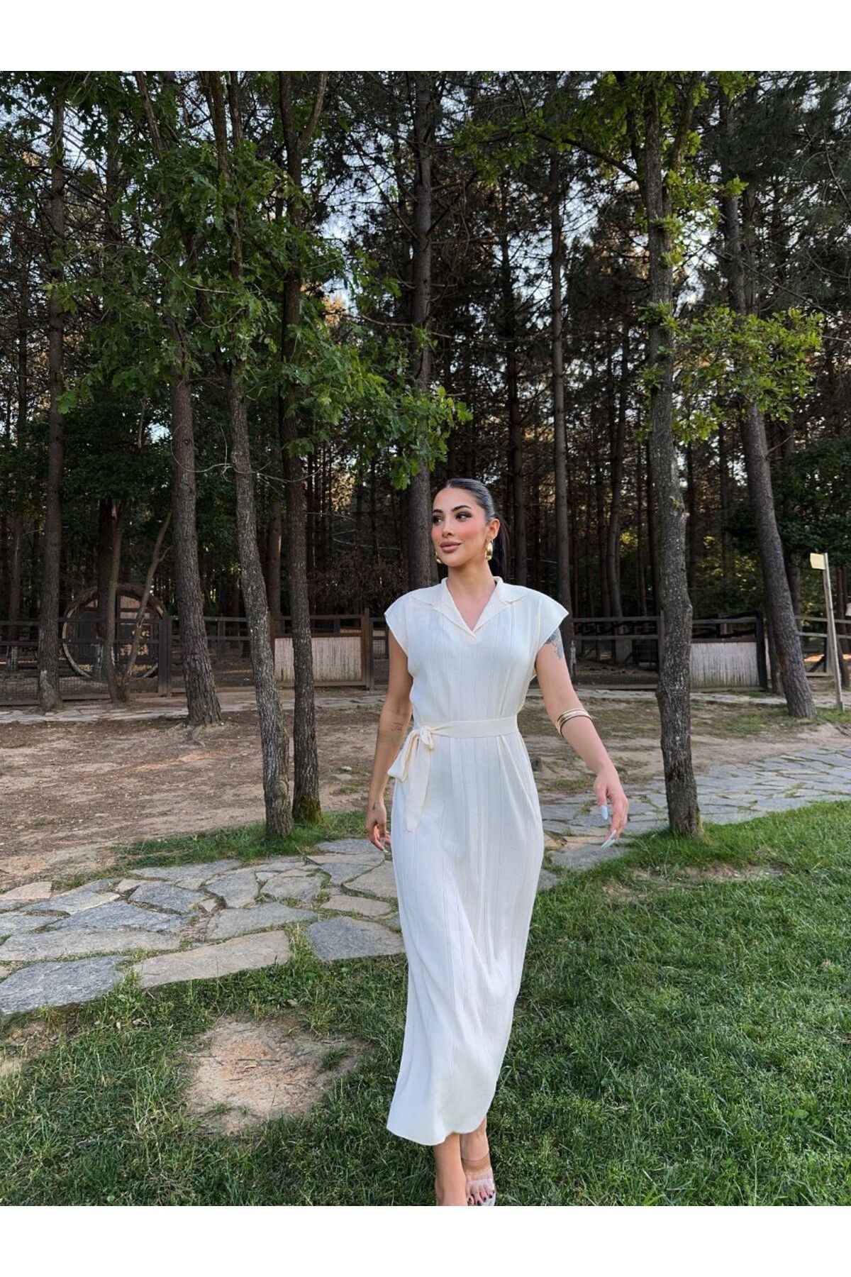 Kadın Polo Yaka Uzun Elbise