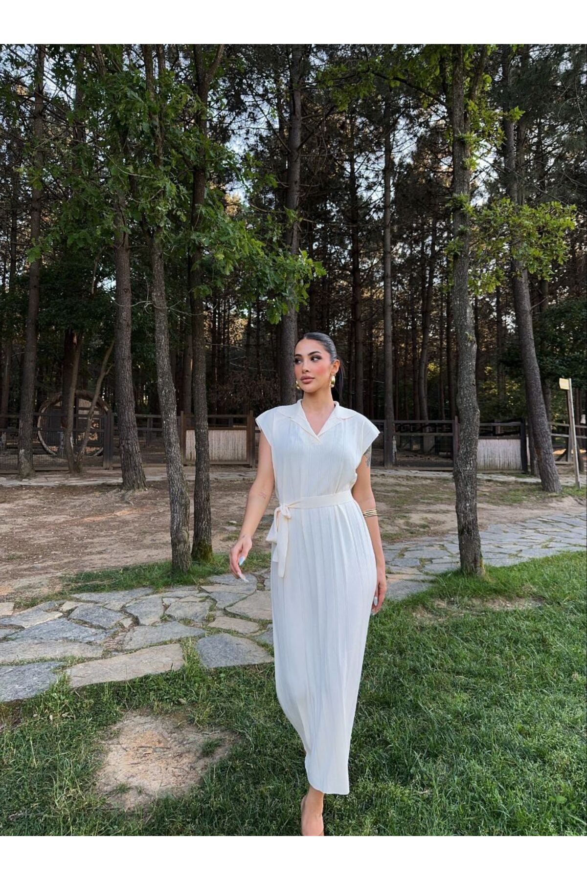 Kadın Polo Yaka Uzun Elbise