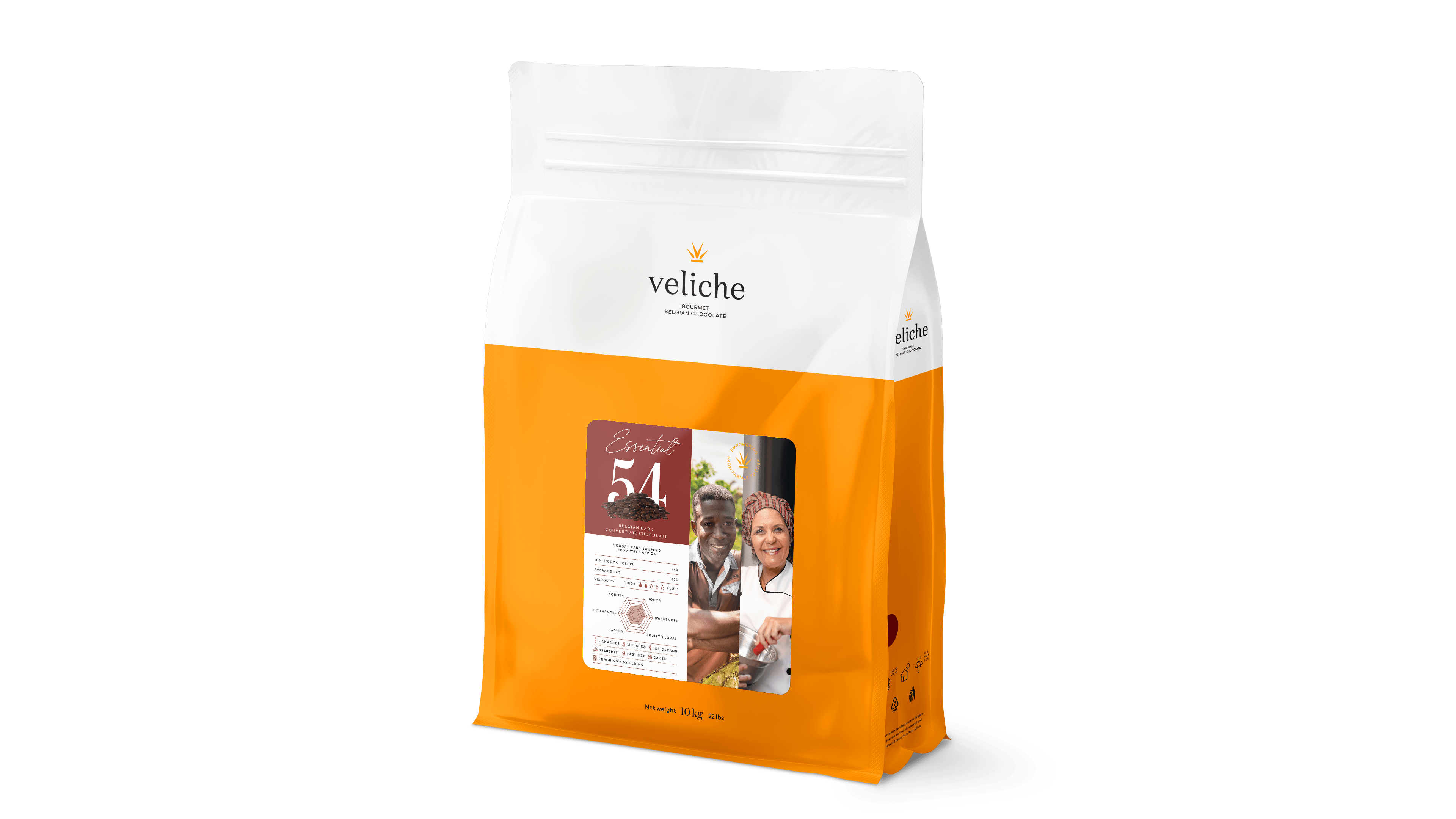 Veliche Gourmet Essentials 54% Bitter Çikolata 10 KG