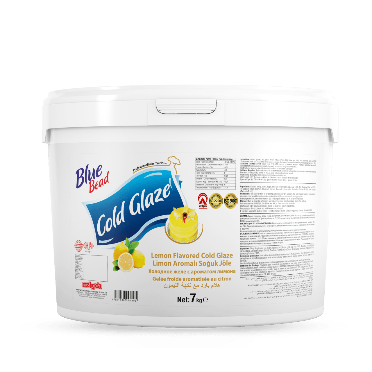 Blue Bead Limon Aromalı Soğuk Jöle 7 KG
