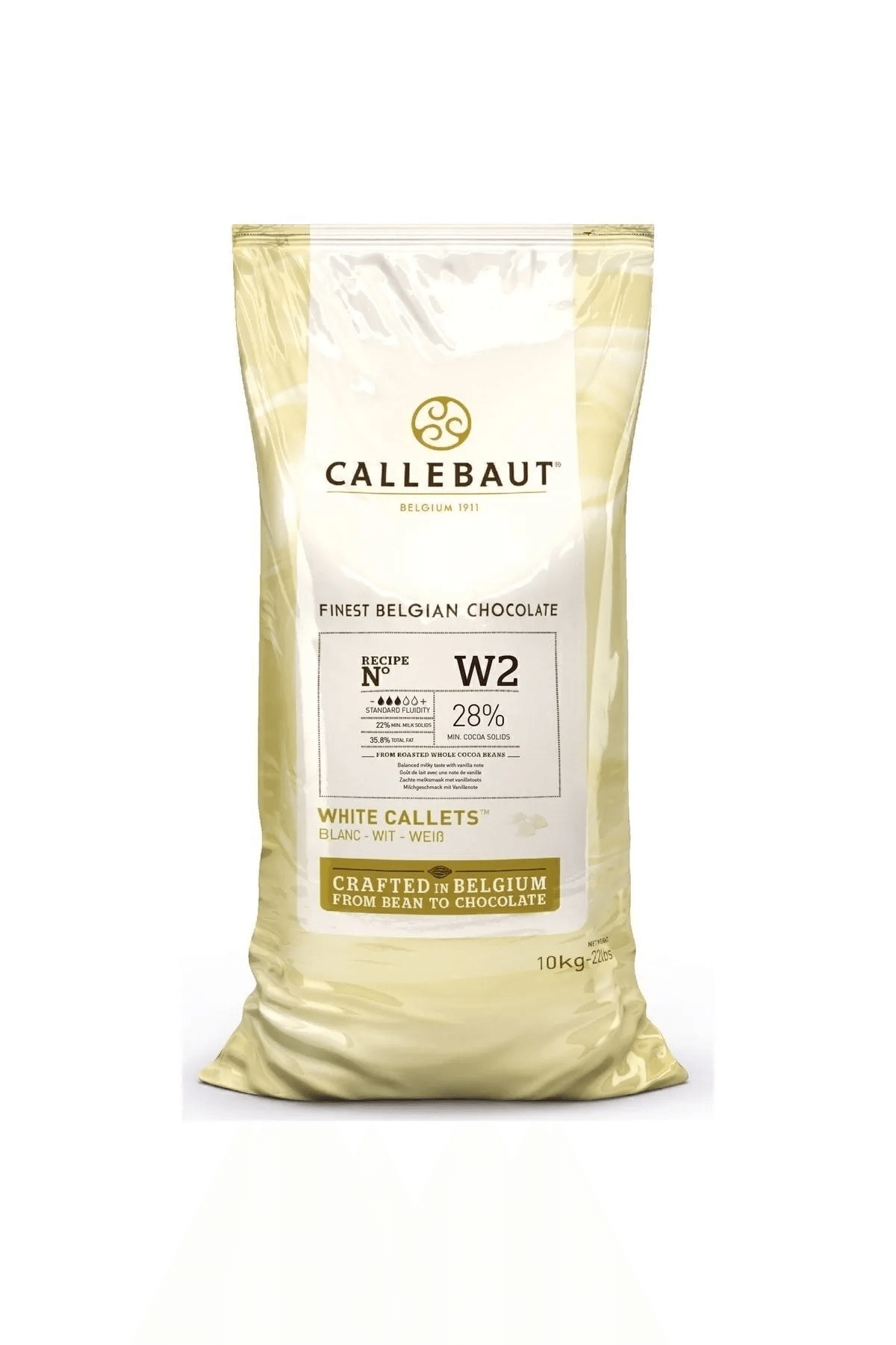 Callebaut W2 Beyaz Kuvertür Çikolata 10 KG