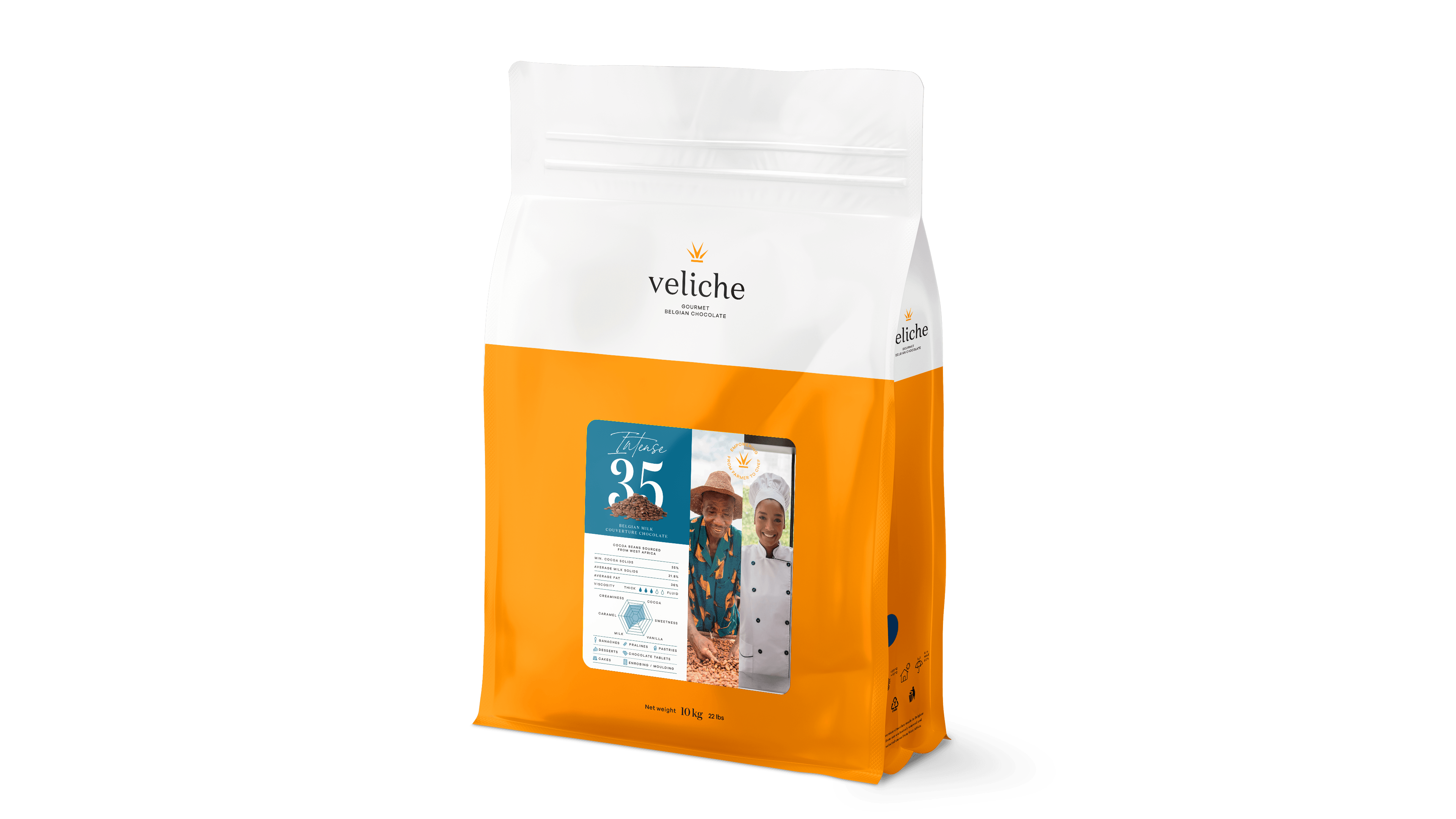 Veliche Gourmet Intense 35% Sütlü Çikolata 10 KG
