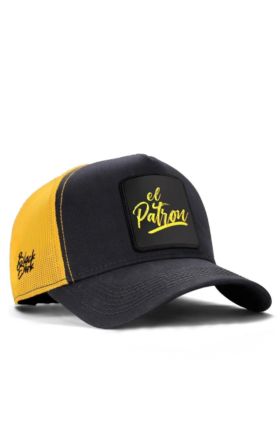 El Patron Logolu Koyu Antrasit-Sarı Trucker Şapka