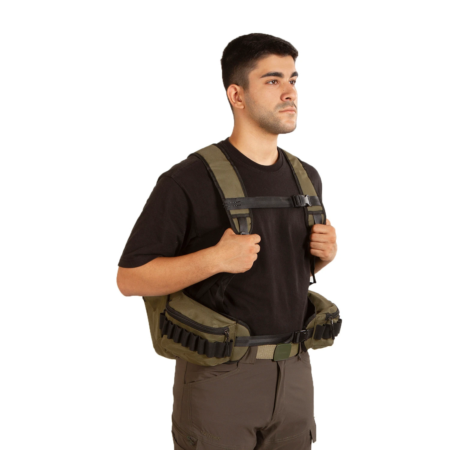 Hunthink Vestpack Haki Çantalı Avcı Yelek