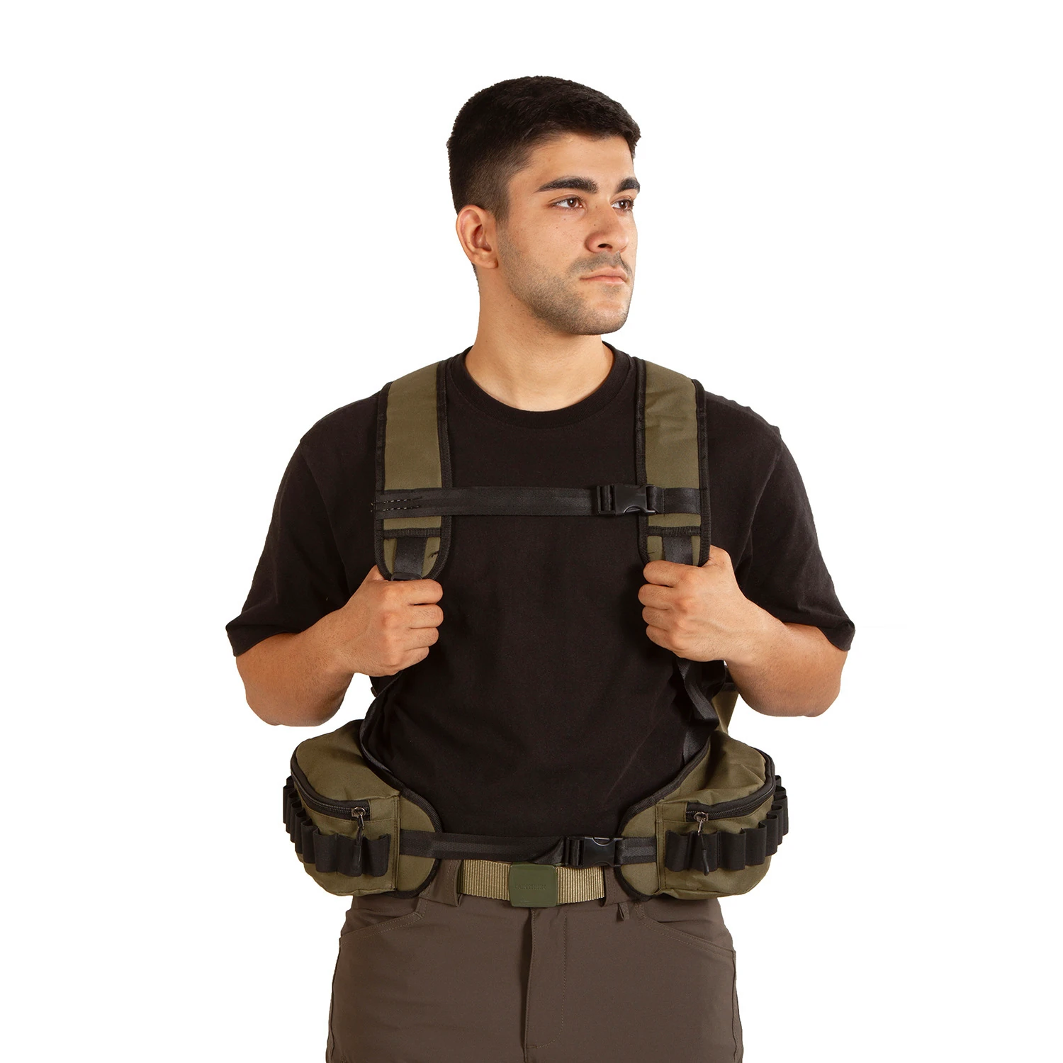 Hunthink Vestpack Haki Çantalı Avcı Yelek