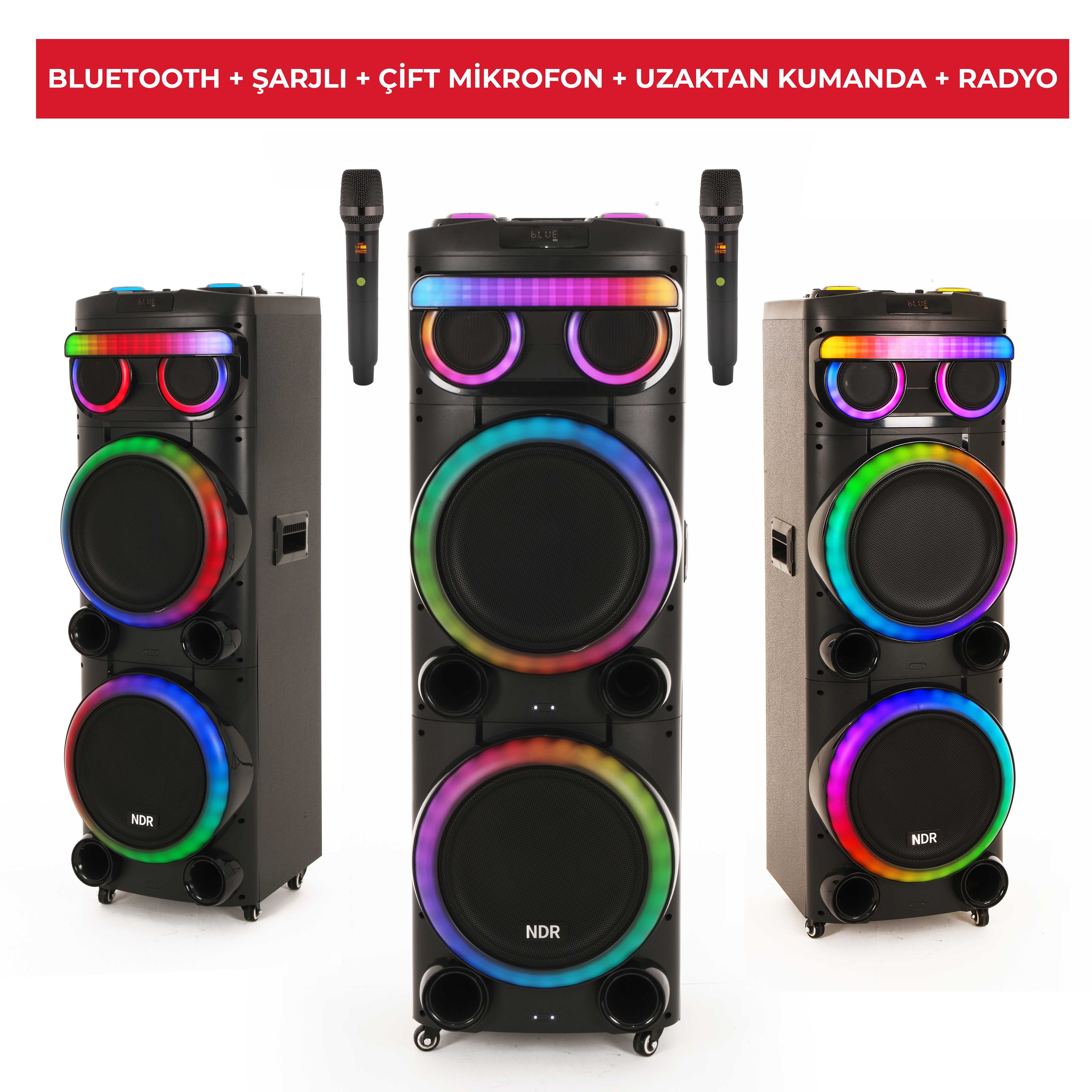 NDR 21280 KARAOKE BLUETOOTH ŞARJLI SES SİSTEMİ